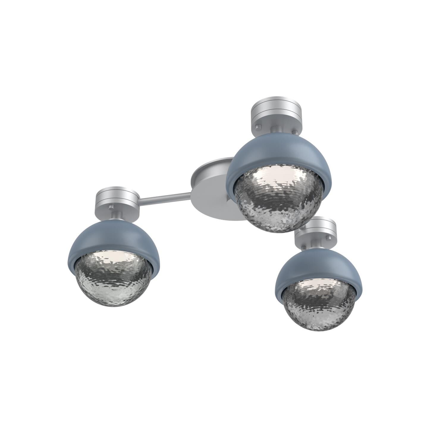 Shown in Classic Silver finish and Smoke glass and Poppy Blue accent