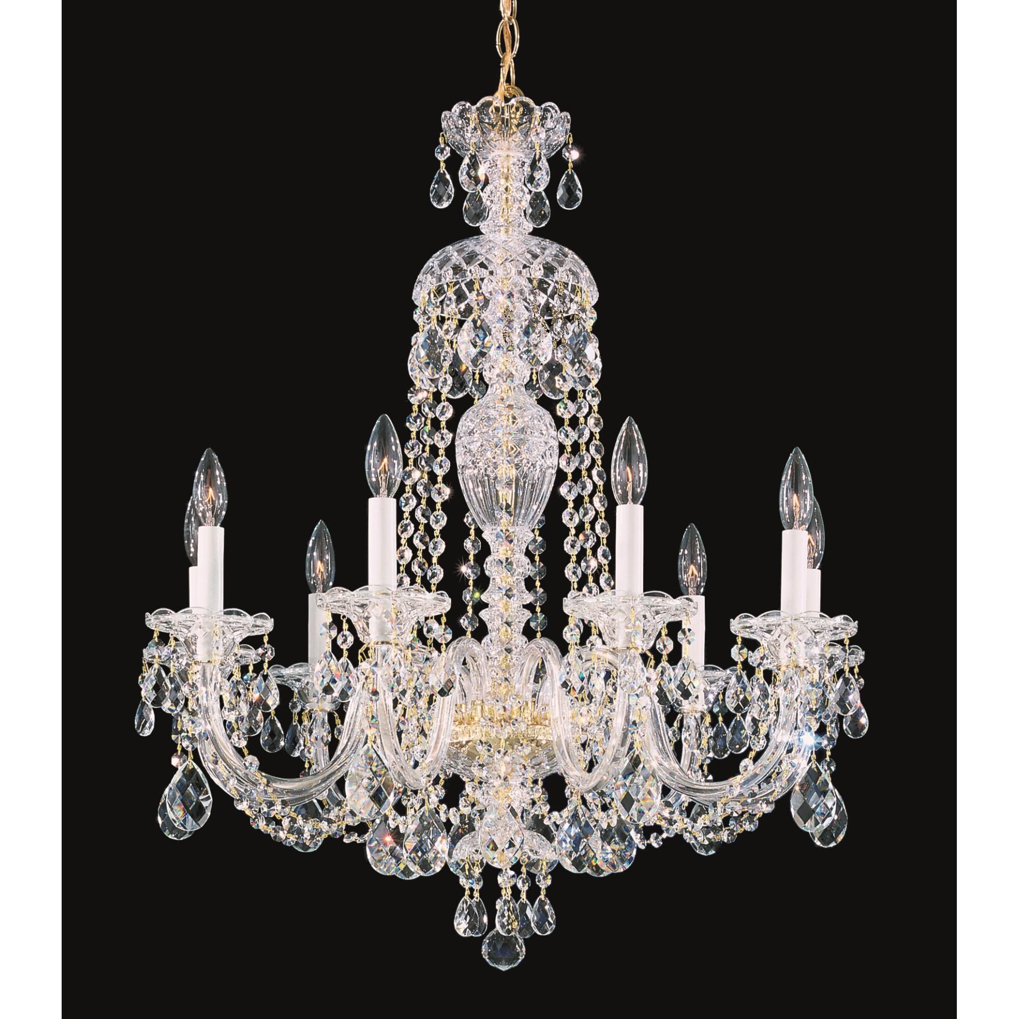 Sterling 27 Inch 9 Light Chandelier by Schonbek