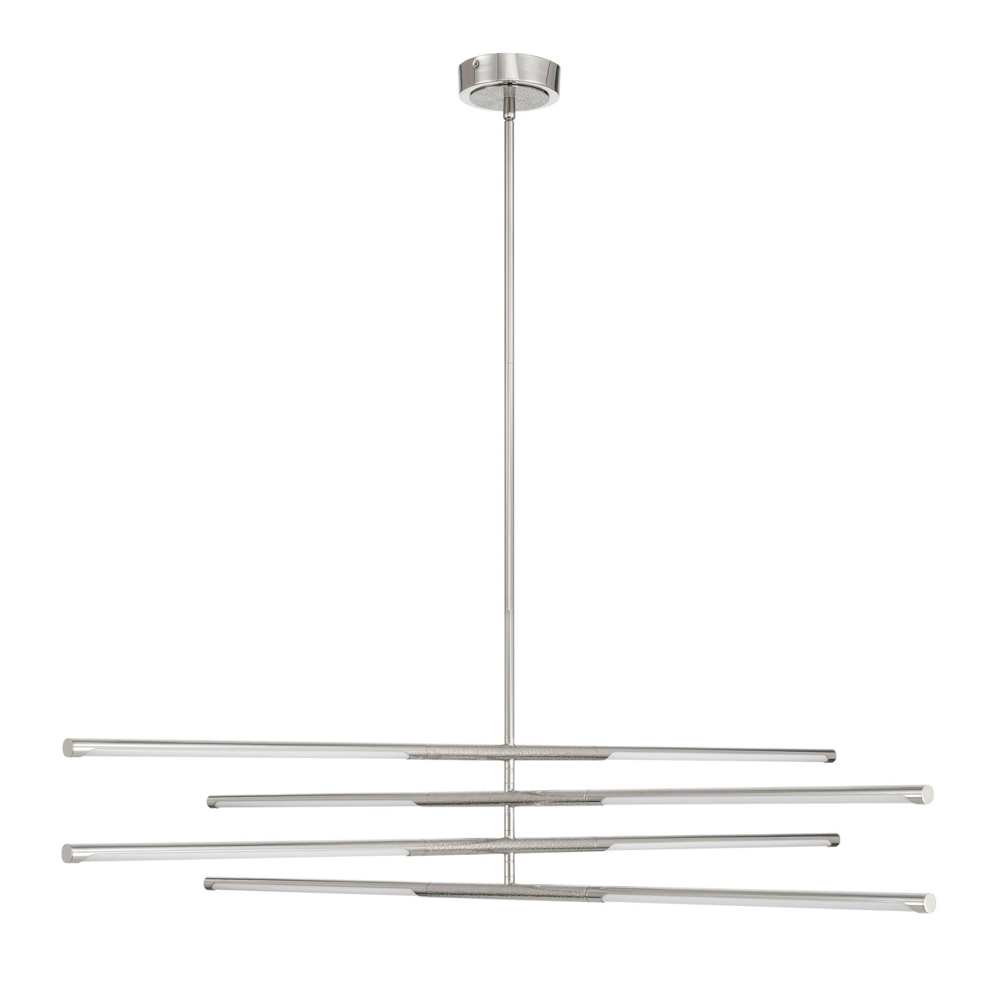 Shown in Polished Nickel finish and White glass