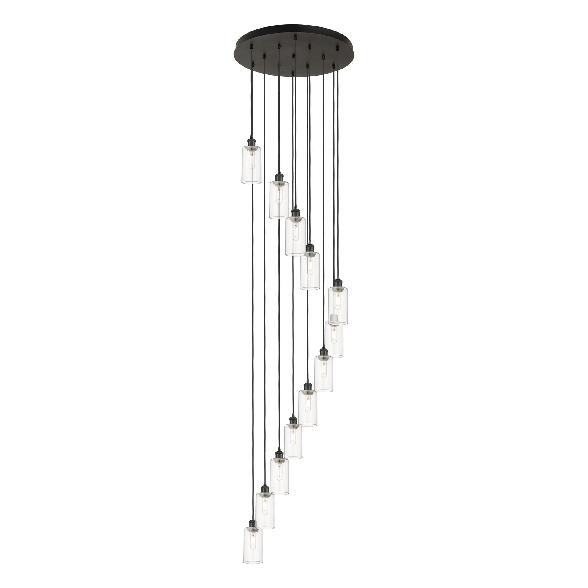 Shown in Matte Black finish and Clear shade