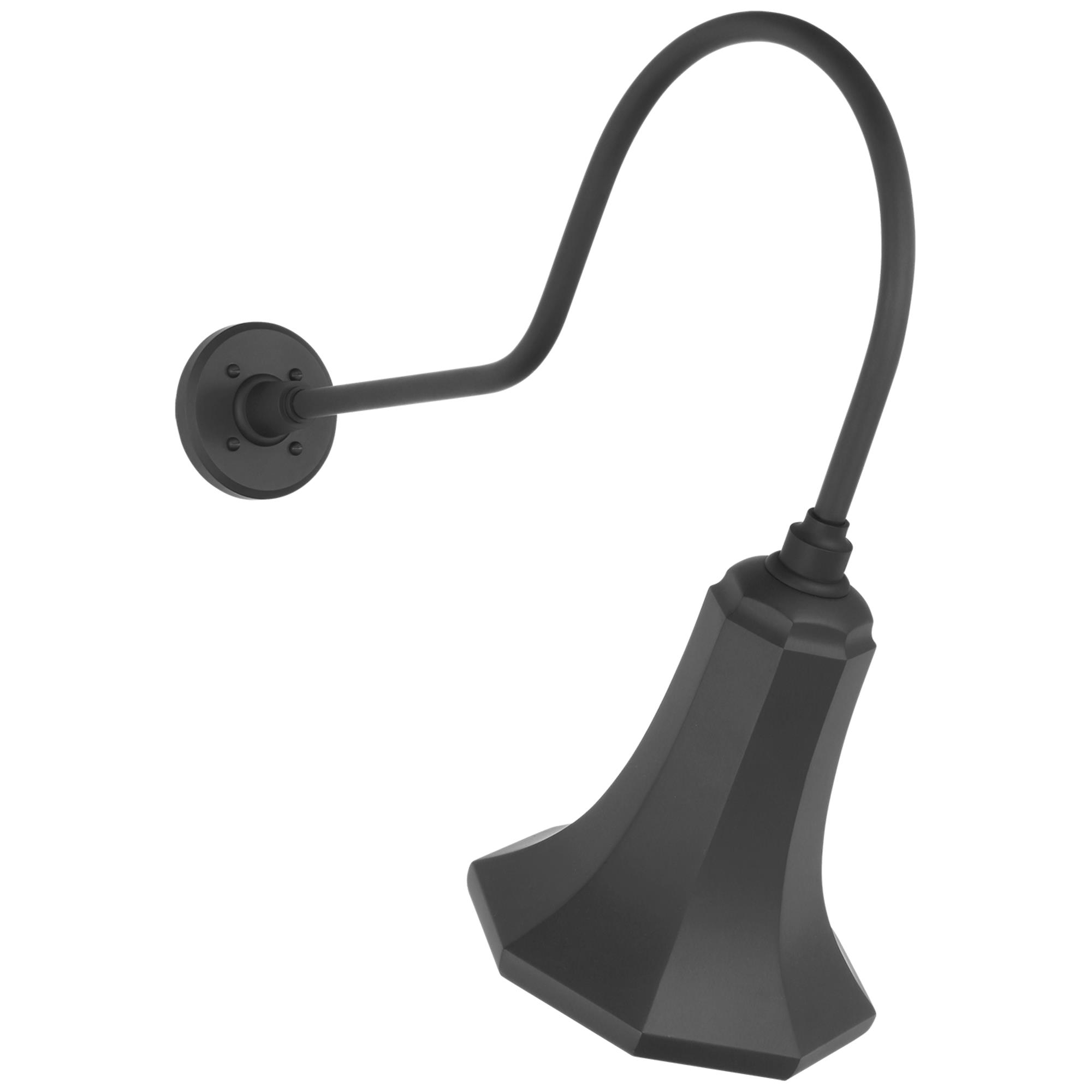 Shown in Matte Black finish and Black shade