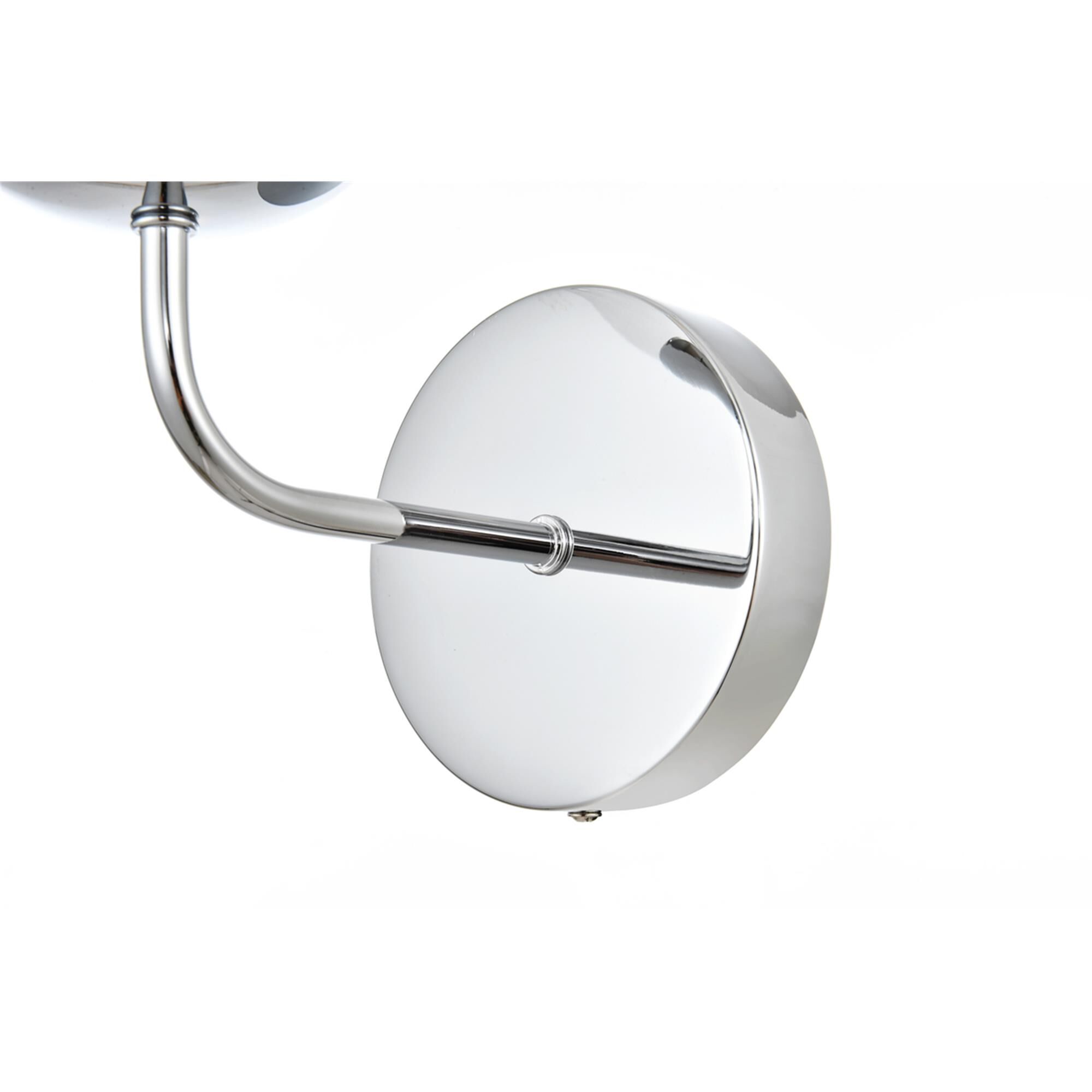 Shown in Chrome  finish and Clear glass
