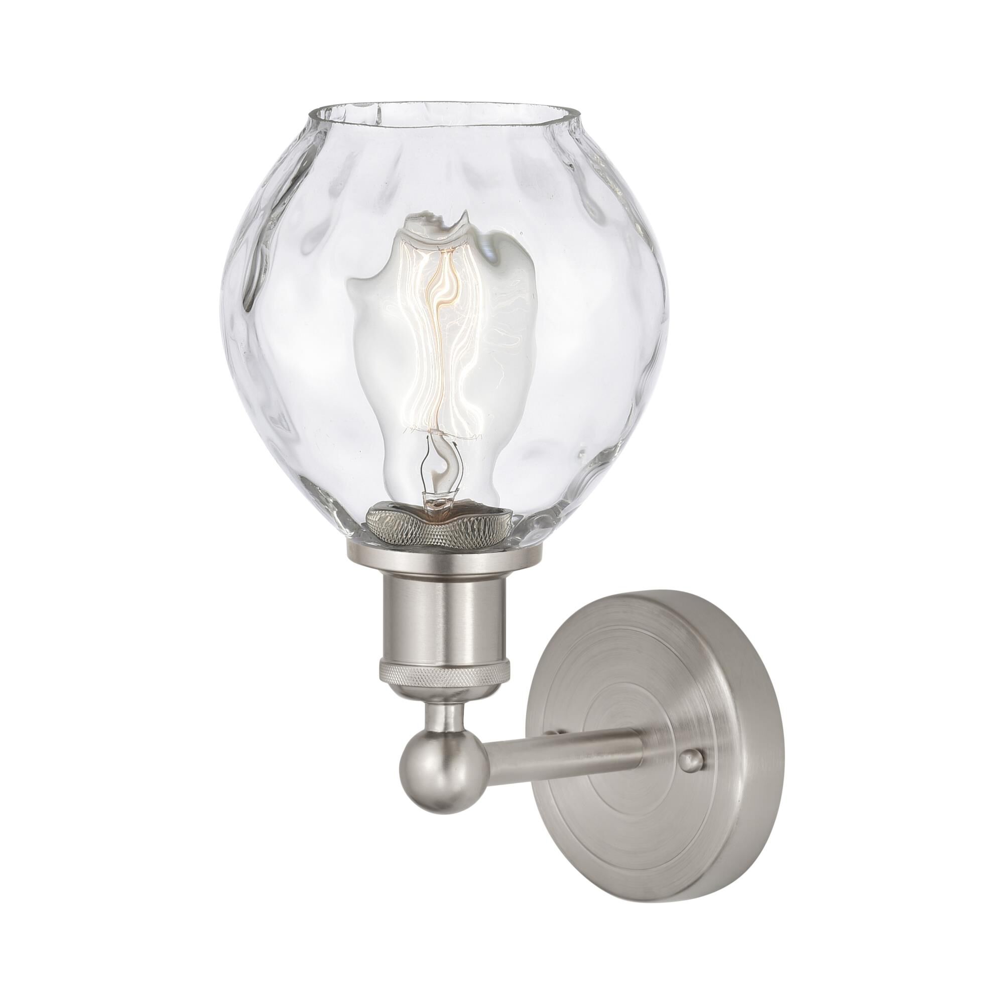 Shown in Brushed Satin Nickel  finish and Clear glass