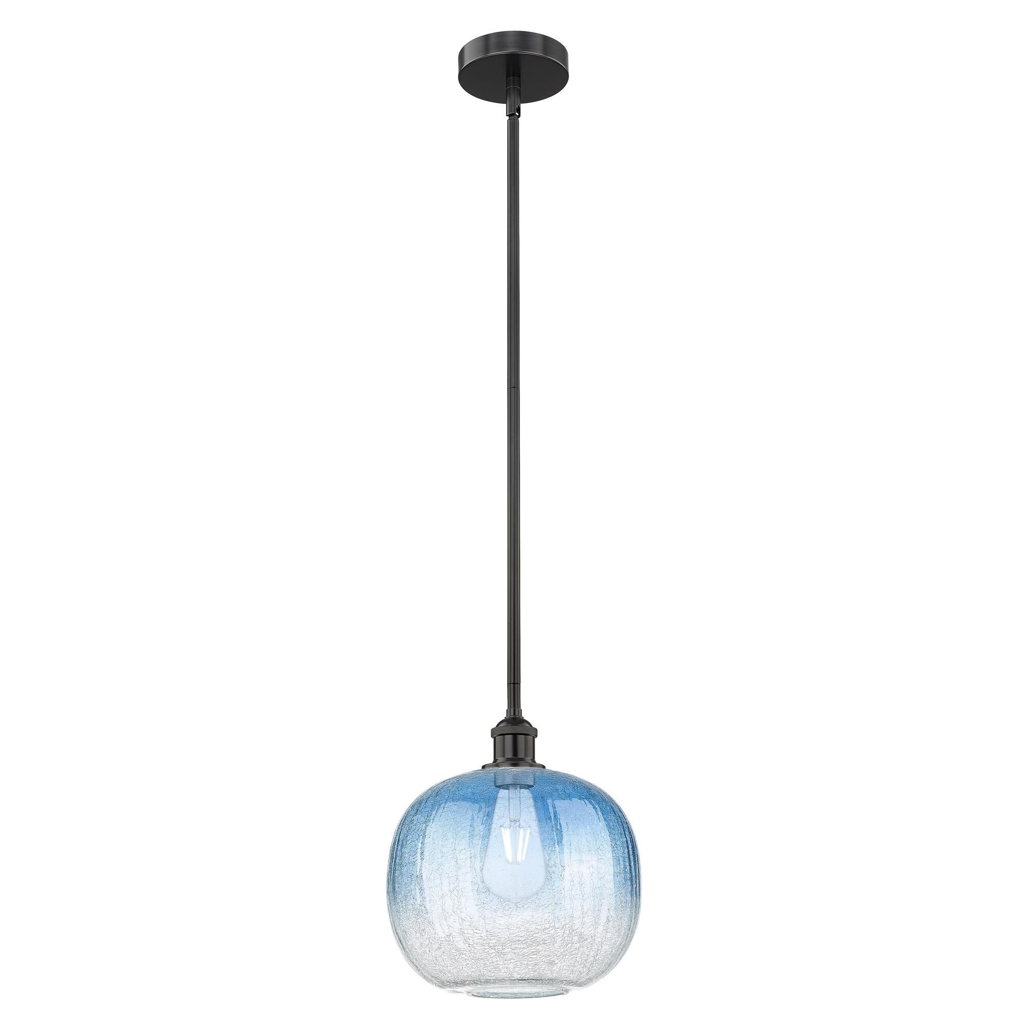 Shown in Matte Black finish and Sapphire Blue glass