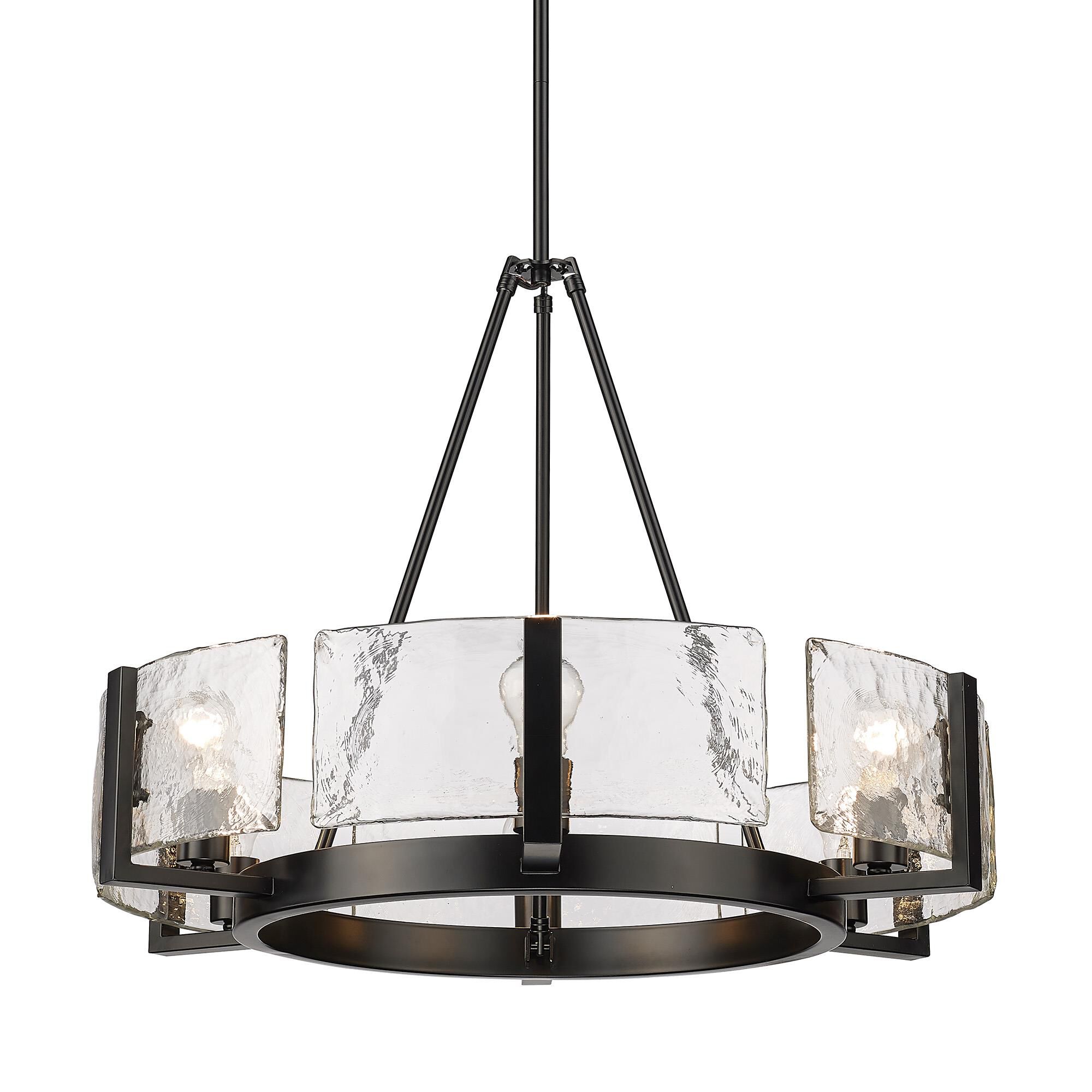 Shown in Matte Black finish and Hammered Water glass