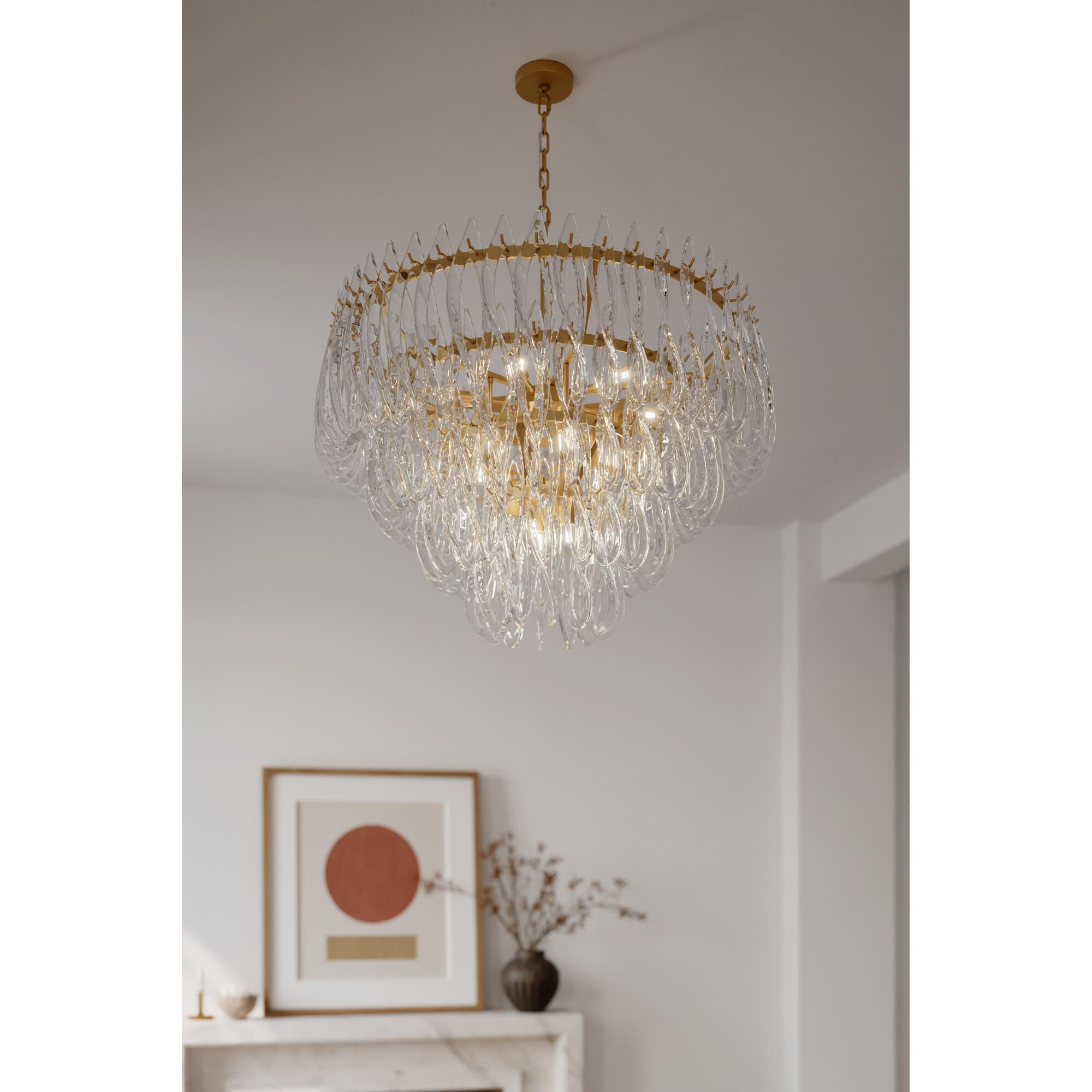 Glassara 40 Inch Chandelier by Metropolitan Lighting