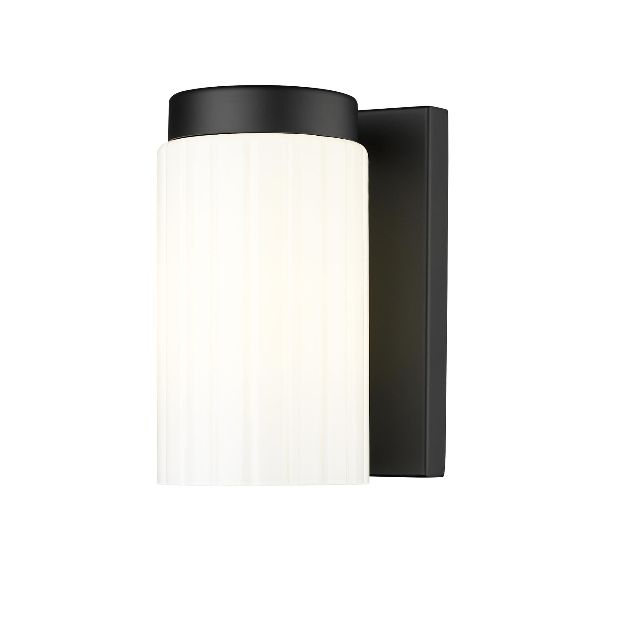 Shown in Matte Black finish and Matte Opal glass and Matte Opal shade