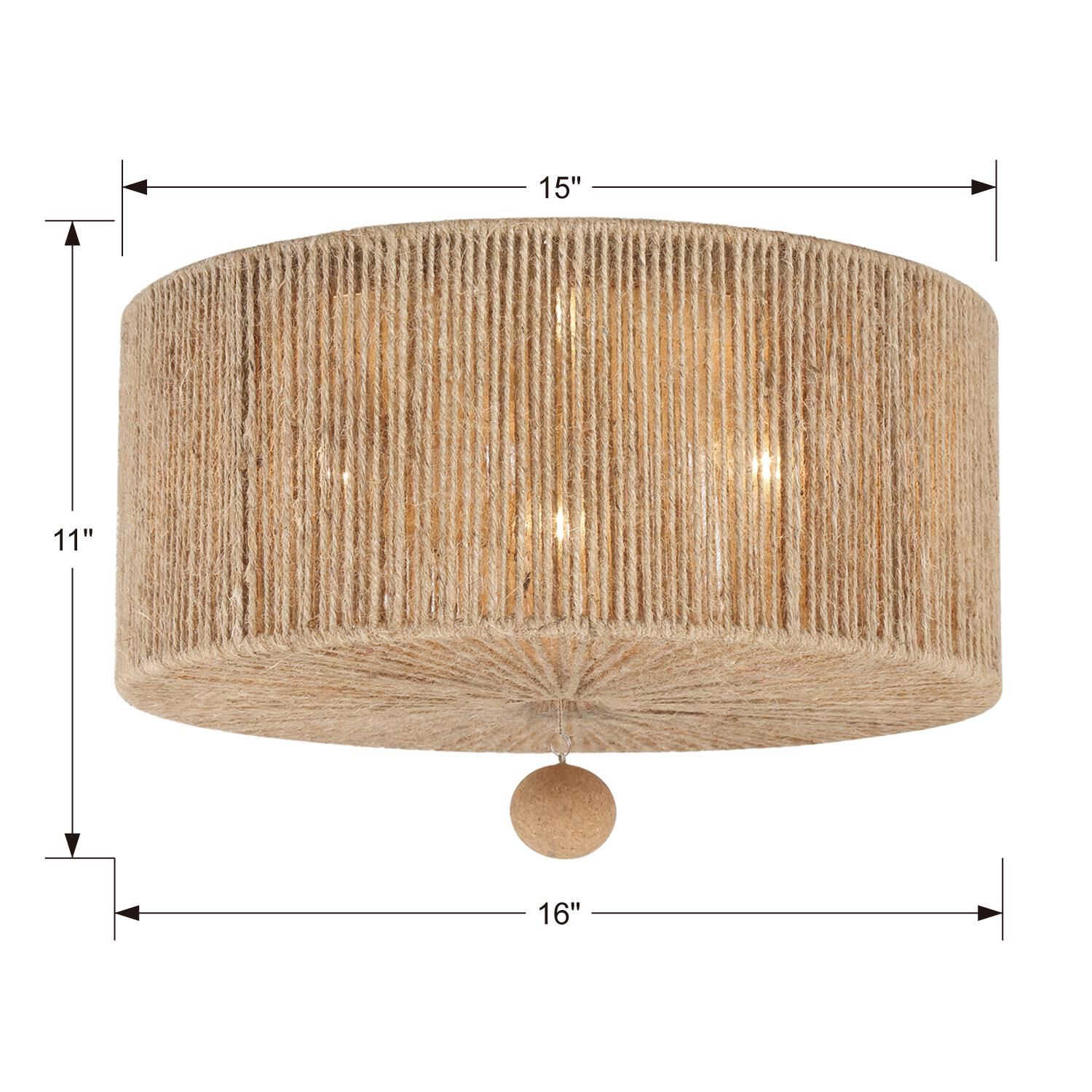 Jessa 16 Inch Semi Flush Mount by Crystorama