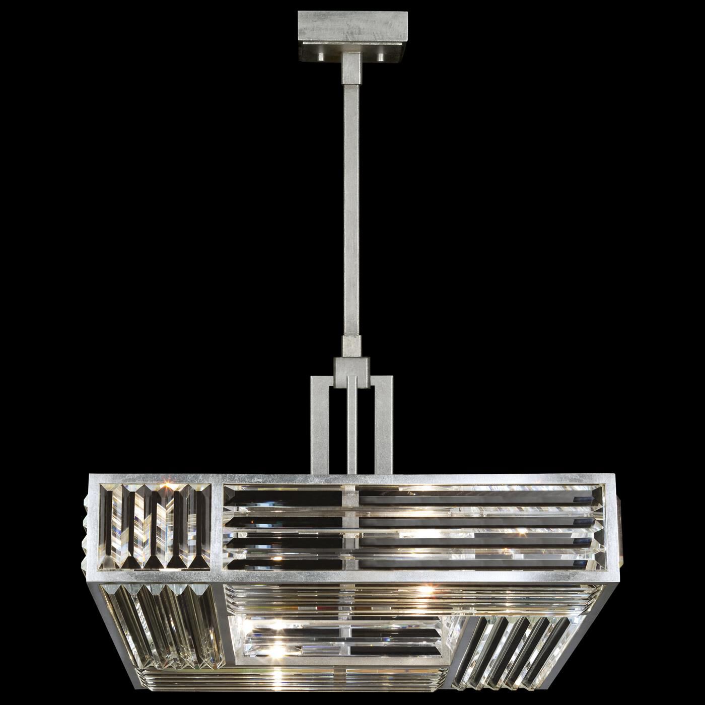 Shown in Silver finish and True crystal and False glass