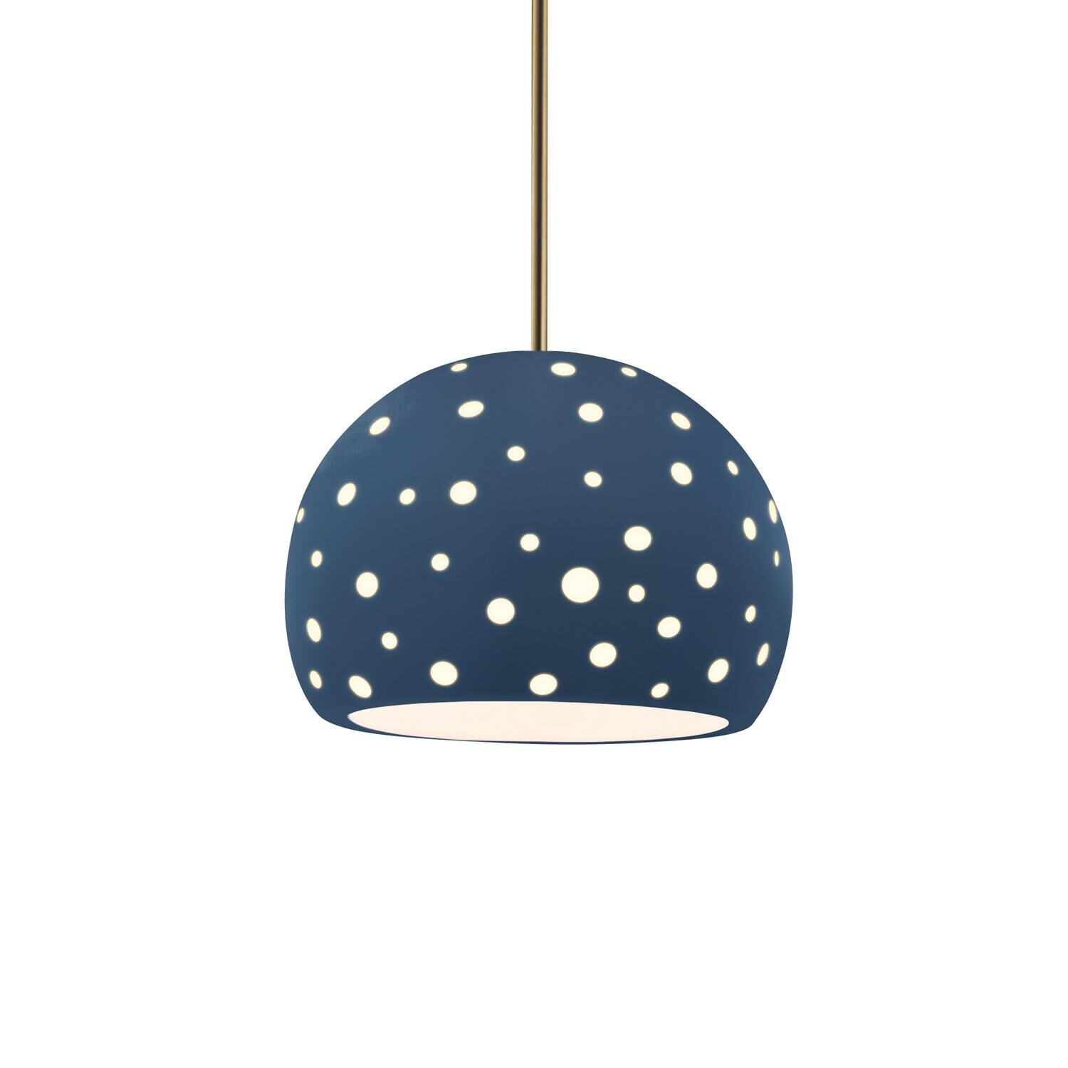 Perforated Globe 10 Inch Large Pendant by Justice Design Group