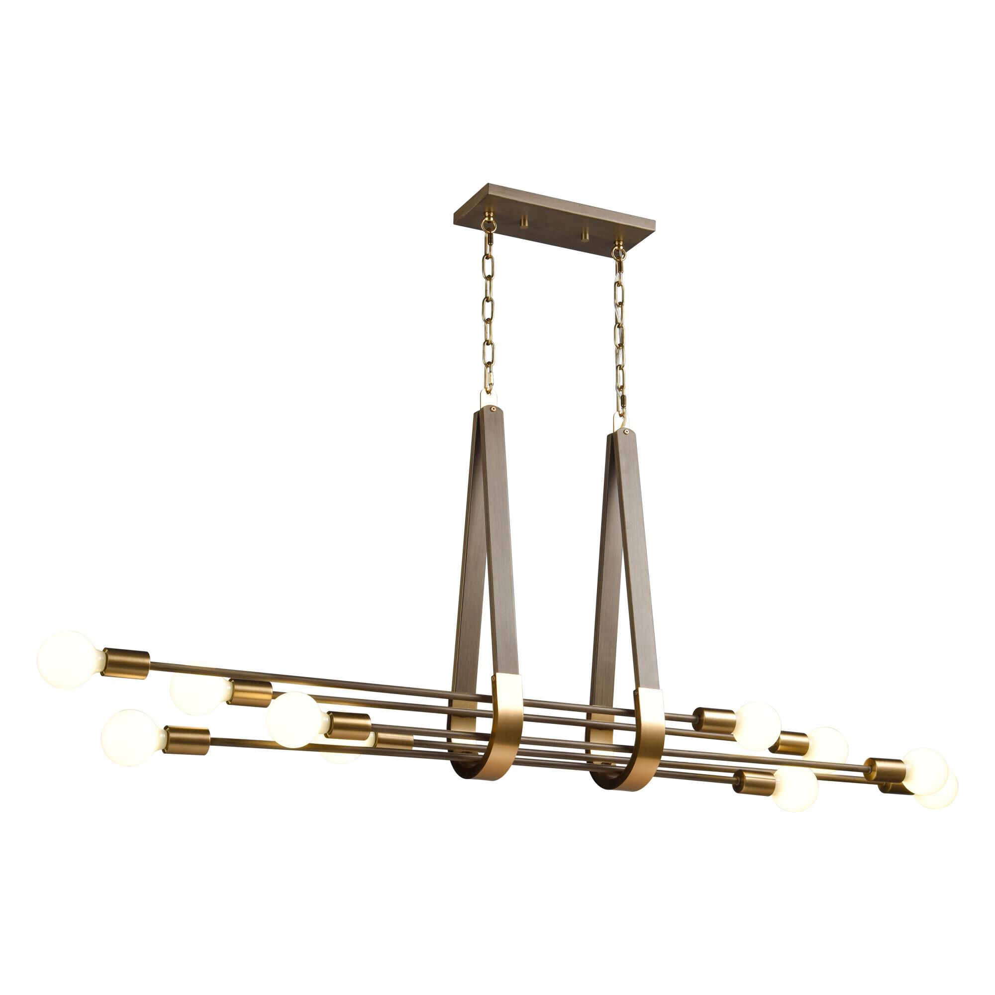 Sabine 58 Inch 10 Light Linear Suspension Light by ELK Lighting