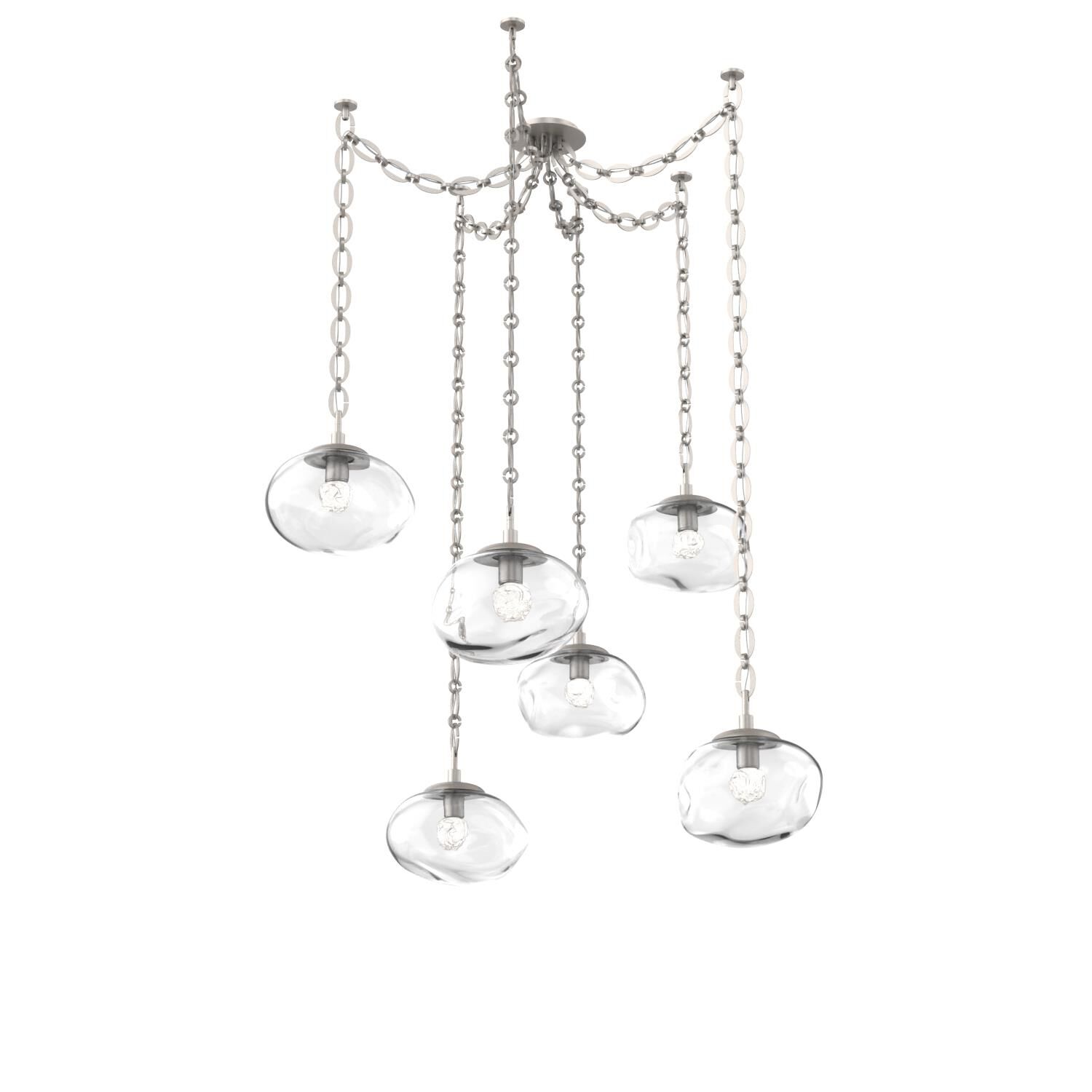 Shown in Beige Silver finish and Floret Clear glass