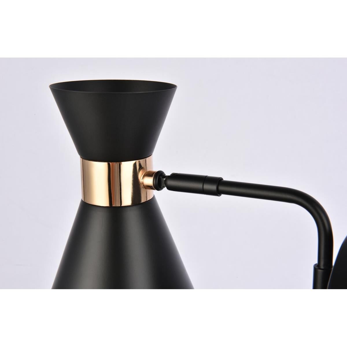 Shown in Black and Golden finish and Black and Golden Iron shade