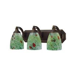 Shown in Aged Bronze finish and Emerald glass 