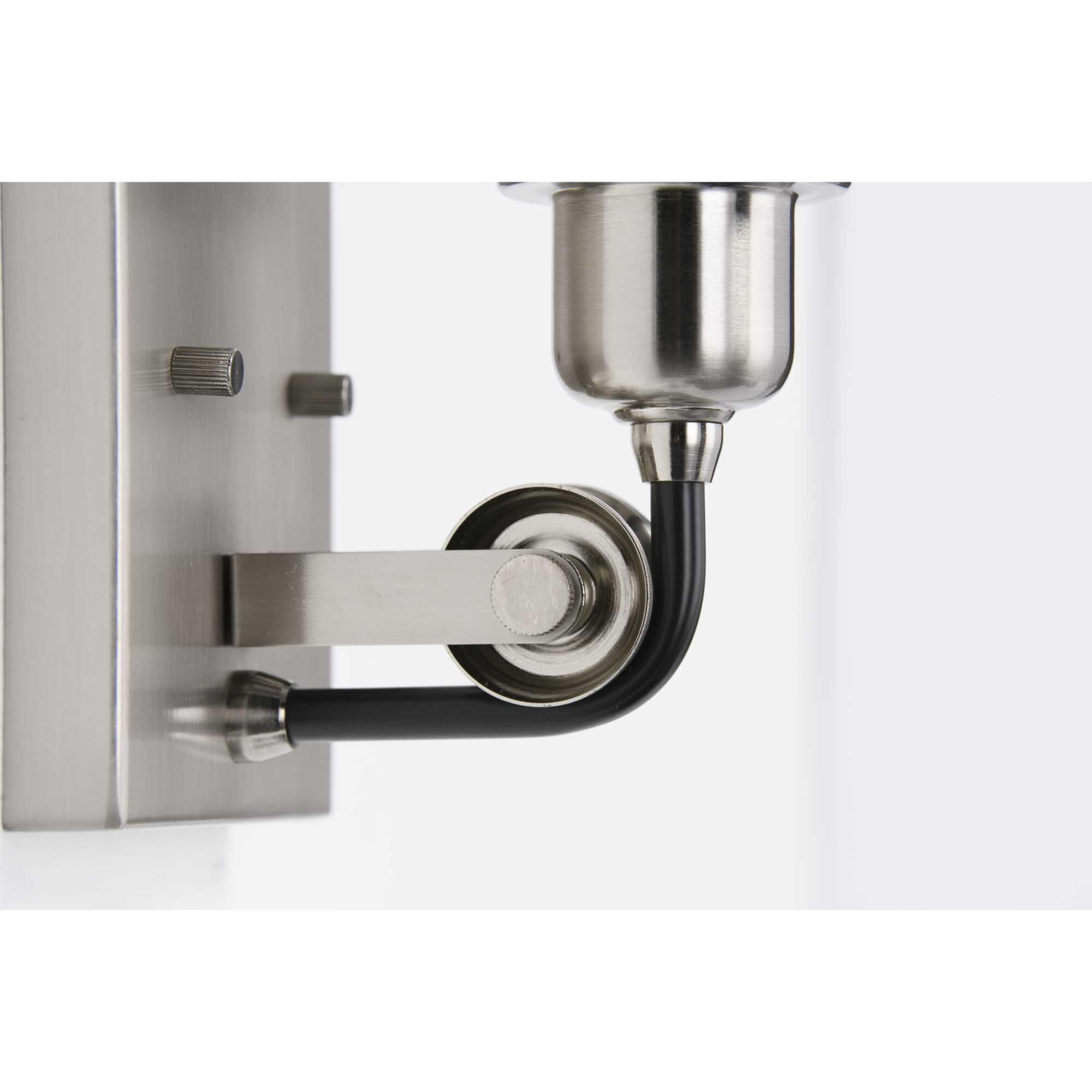 Shown in Brushed Nickel finish and Clear glass