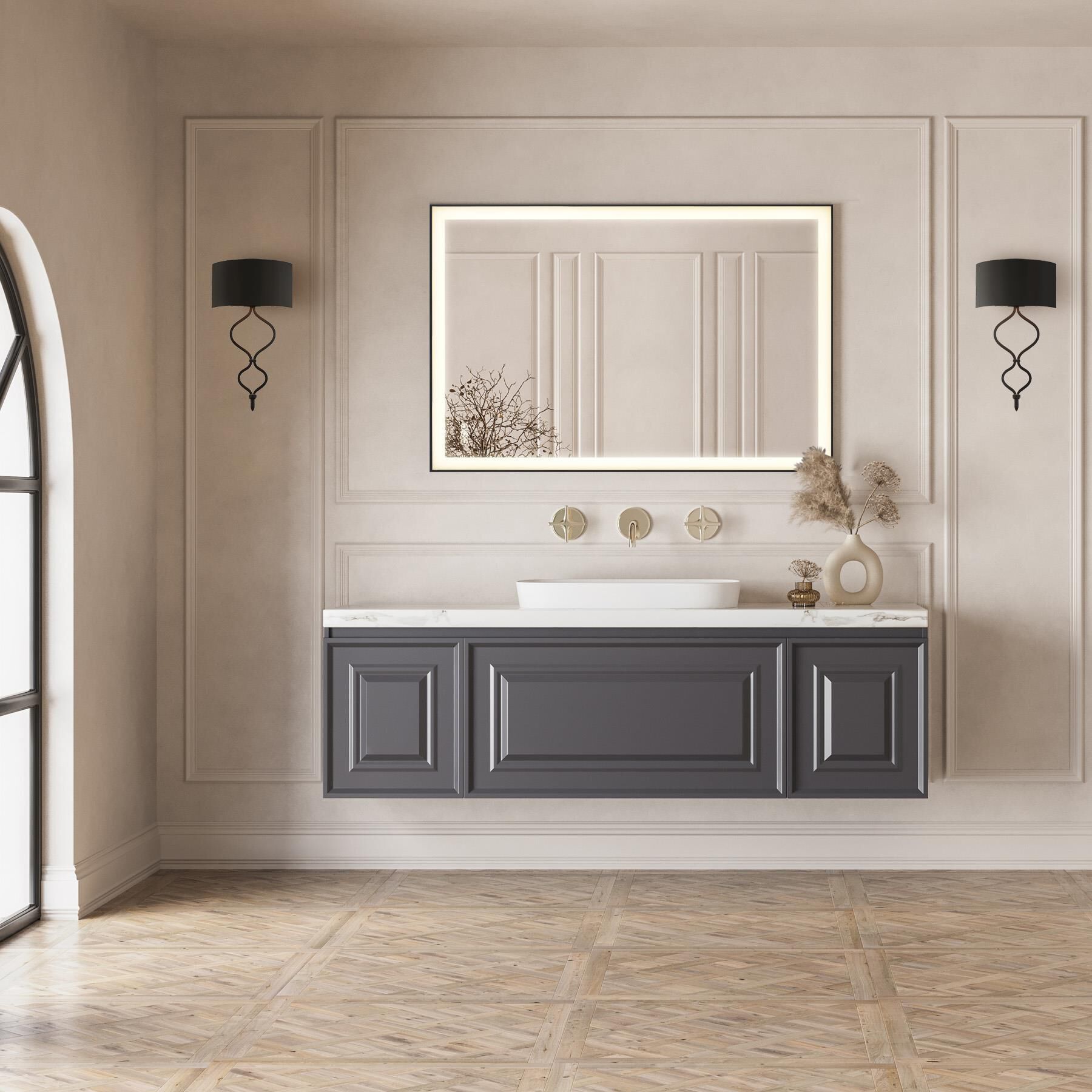 Shown in Black finish