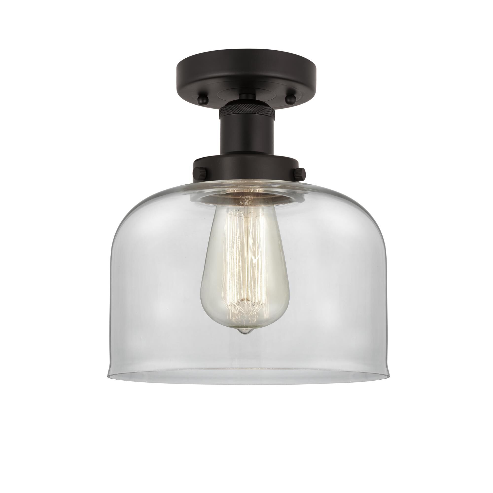 Shown in Oil Rubbed Bronze, Clear finish and Clear glass and Clear Glass shade