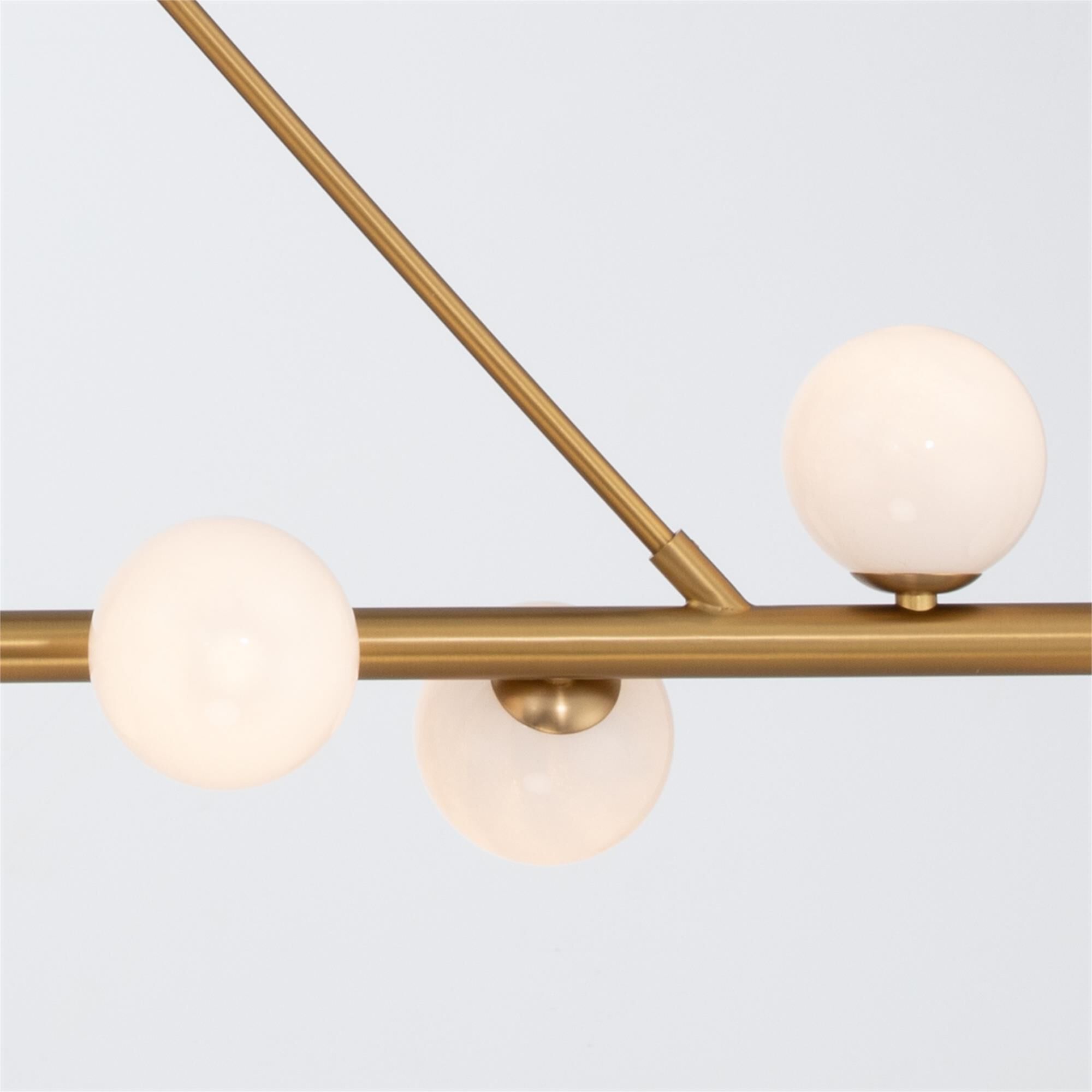 Shown in Luxe Gold finish and Strie glass and Strie Glass shade