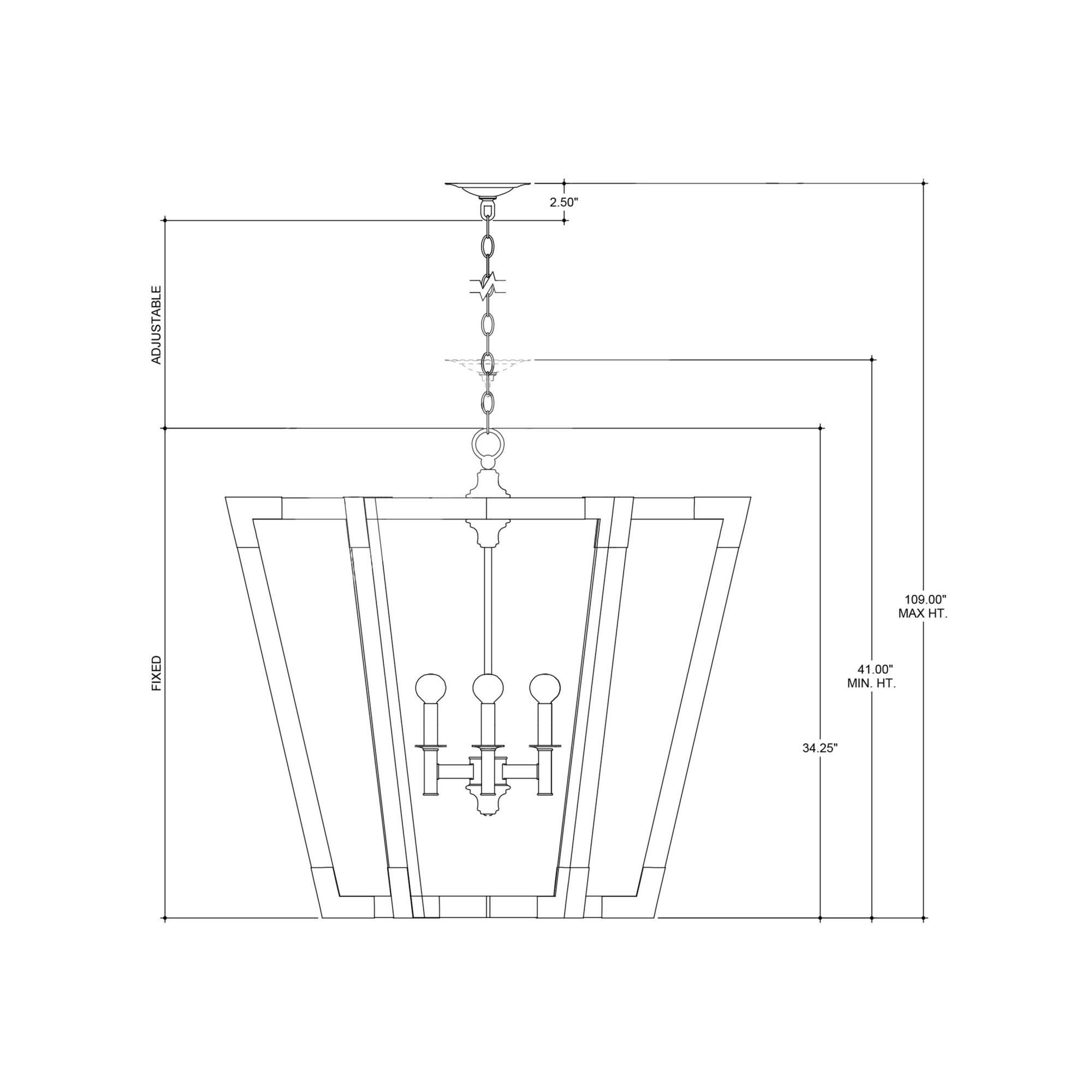 Bastian 37 Inch Cage Pendant by Currey and Company