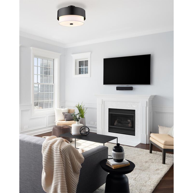 Counterpoint 18 Inch 3 Light Semi Flush Mount by Z-Lite