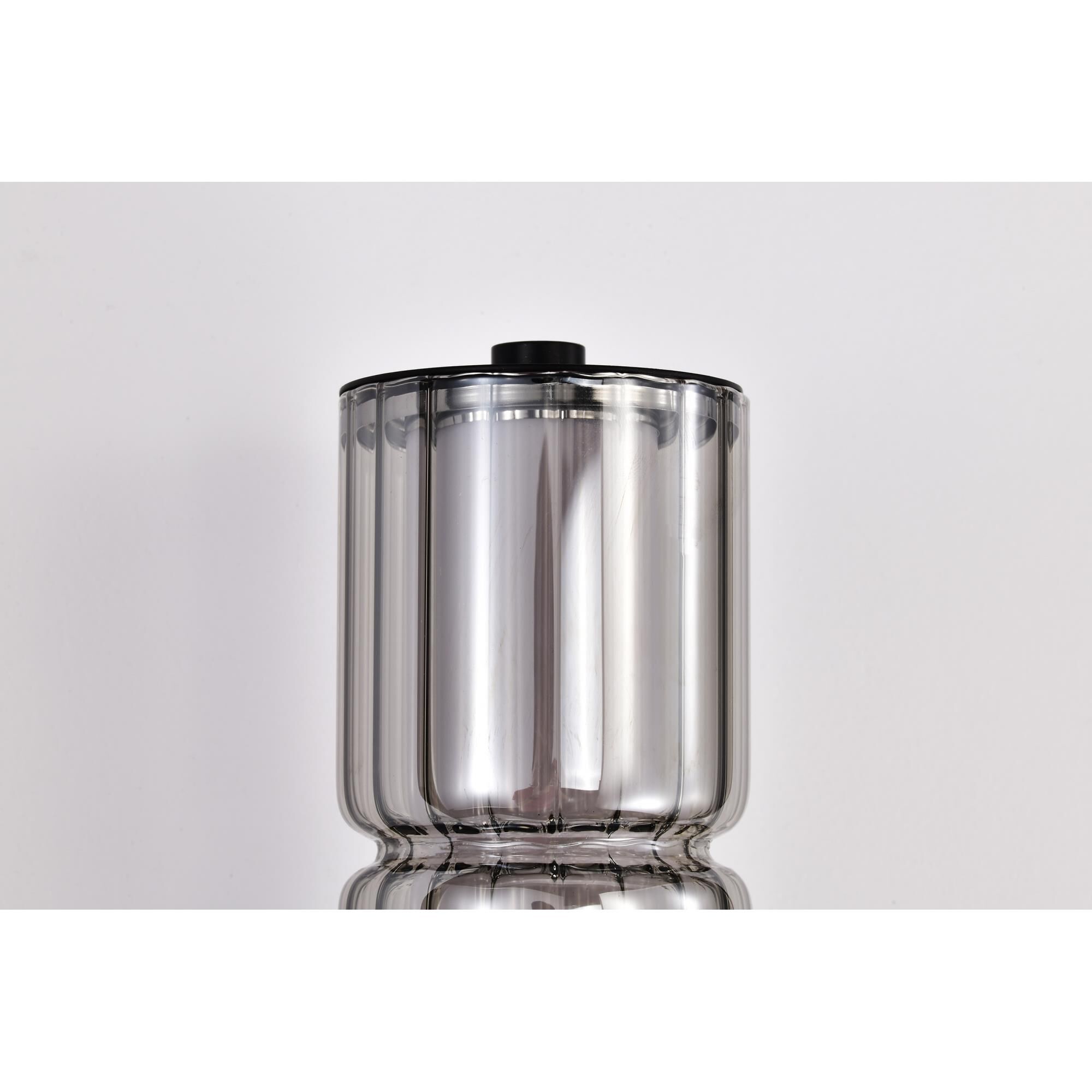 Shown in Matte Black finish and Smoked glass