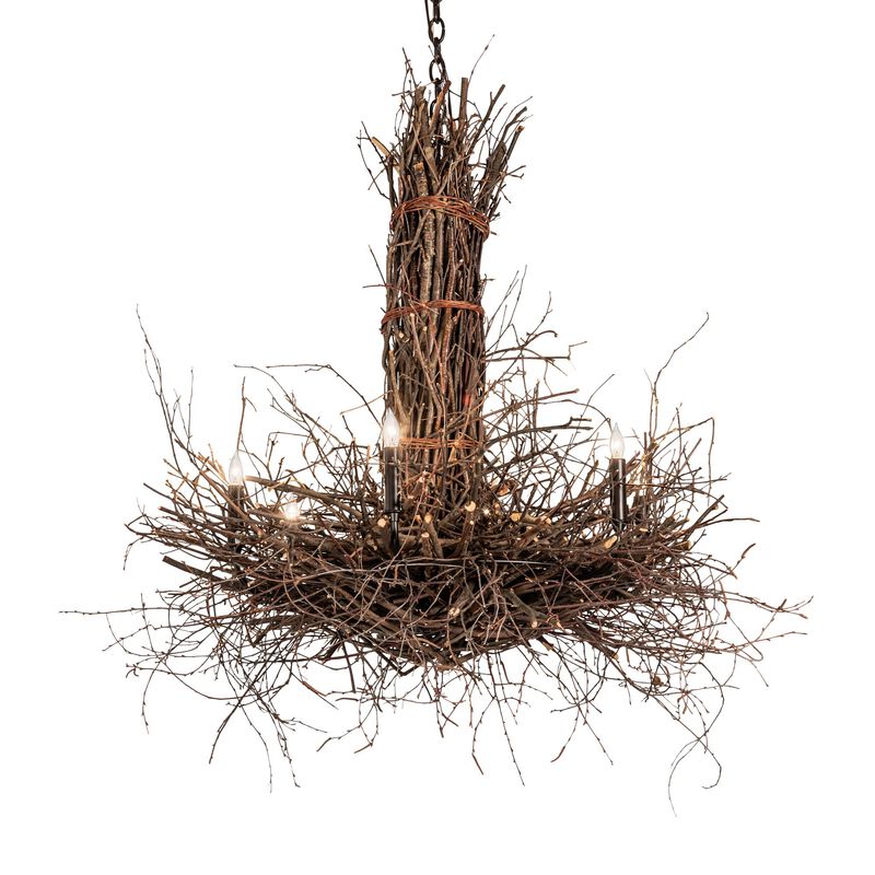 Twigs 36 Inch 2 Light Chandelier by Meyda Lighting