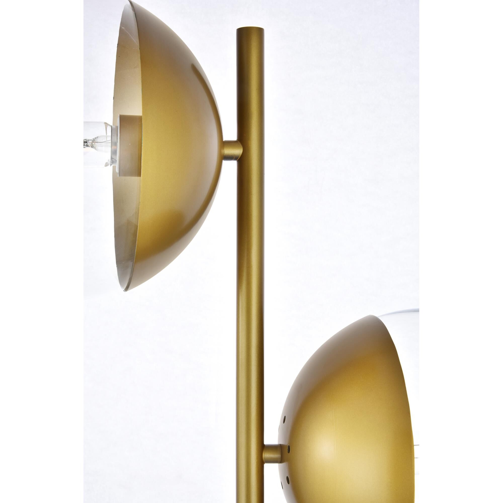 Shown in Brass finish and Clear glass