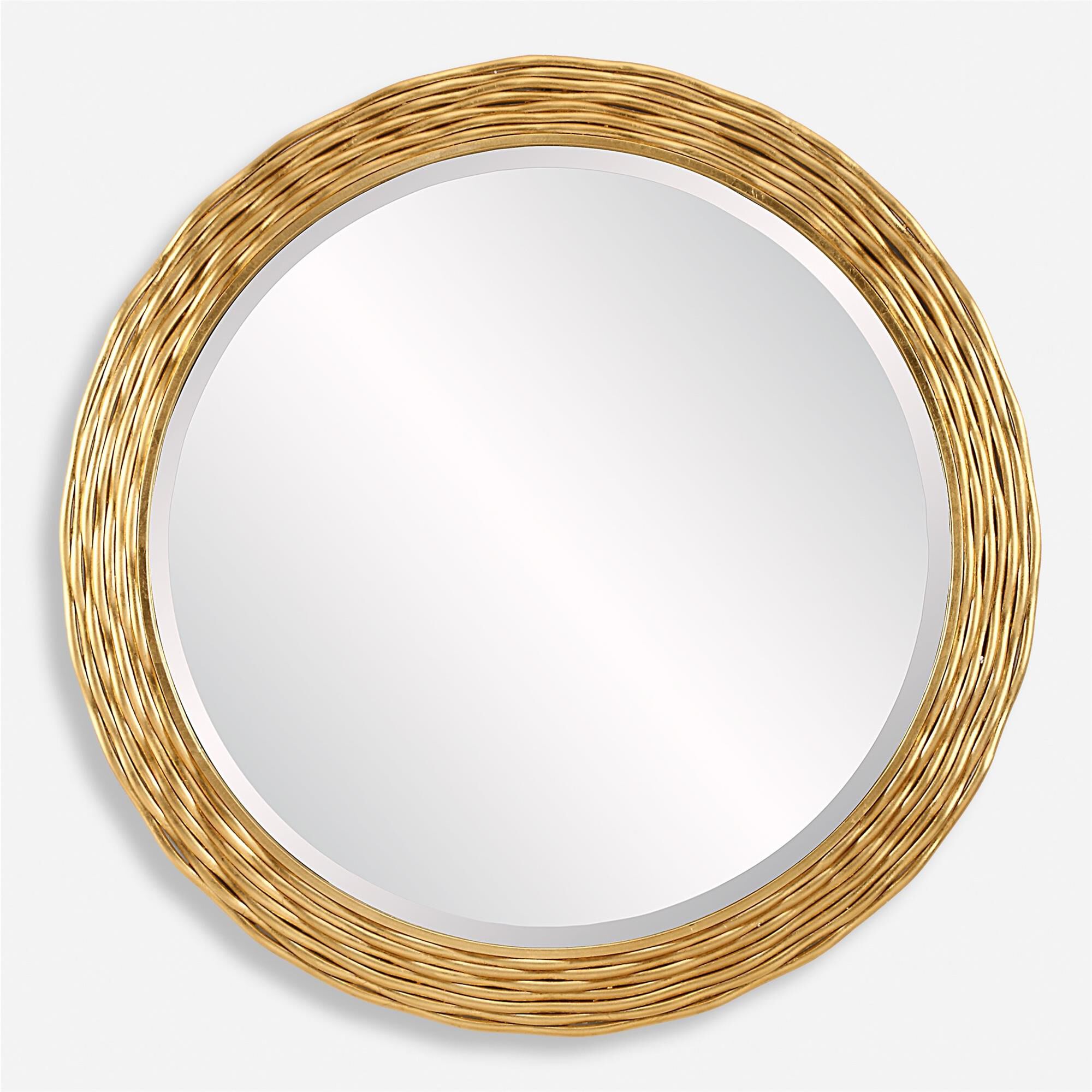 Shown in Our Celeste Round Mirror Is Crafted With Layered Iron Rods Meticulously Hand-Forged To Create A Grac finish