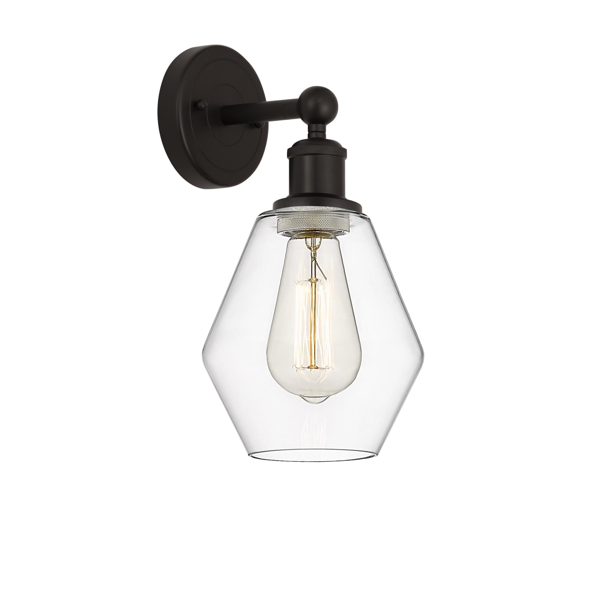 Shown in Oil Rubbed Bronze, Clear finish and Clear glass and Clear Glass shade