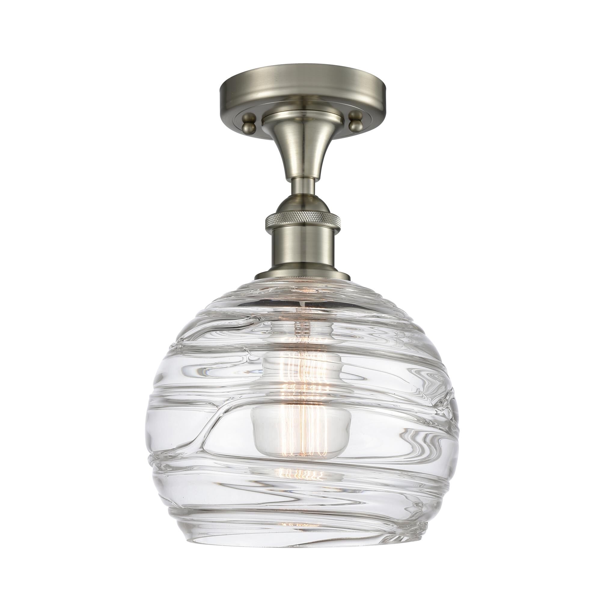 Bruno Marashlian Athens Deco Swirl 8 Inch Semi Flush Mount by Innovations Lighting