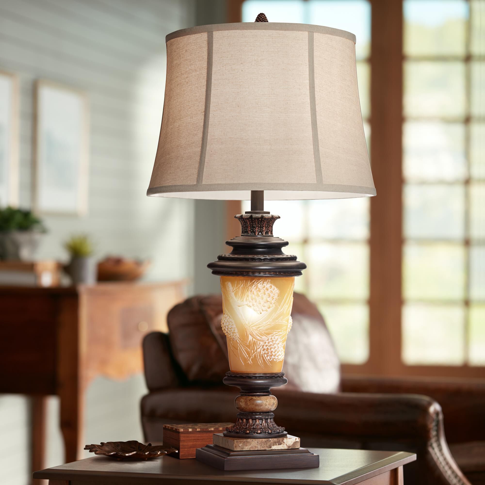 Pine Cone Glow 33 Inch Table Lamp by Pacific Coast Lighting