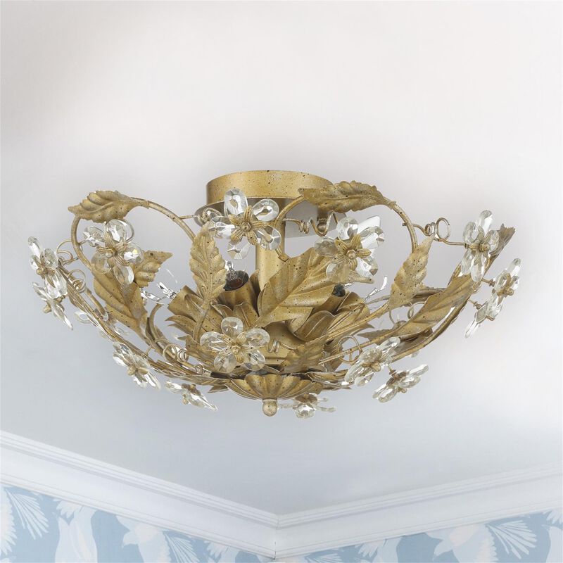 Paris Market 16 Inch 6 Light Semi Flush Mount by Crystorama