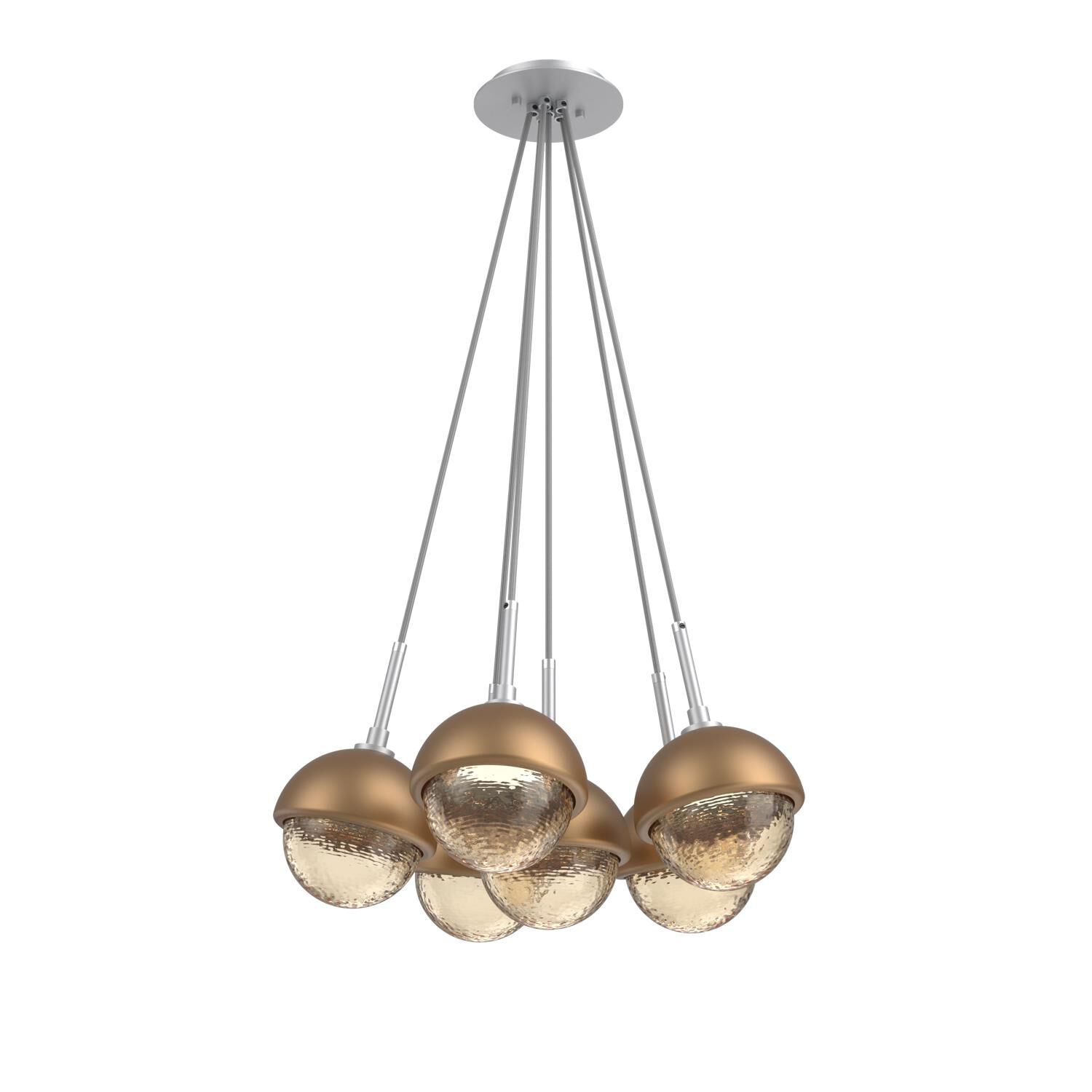Shown in Classic Silver finish and Amber glass and Novel Brass accent