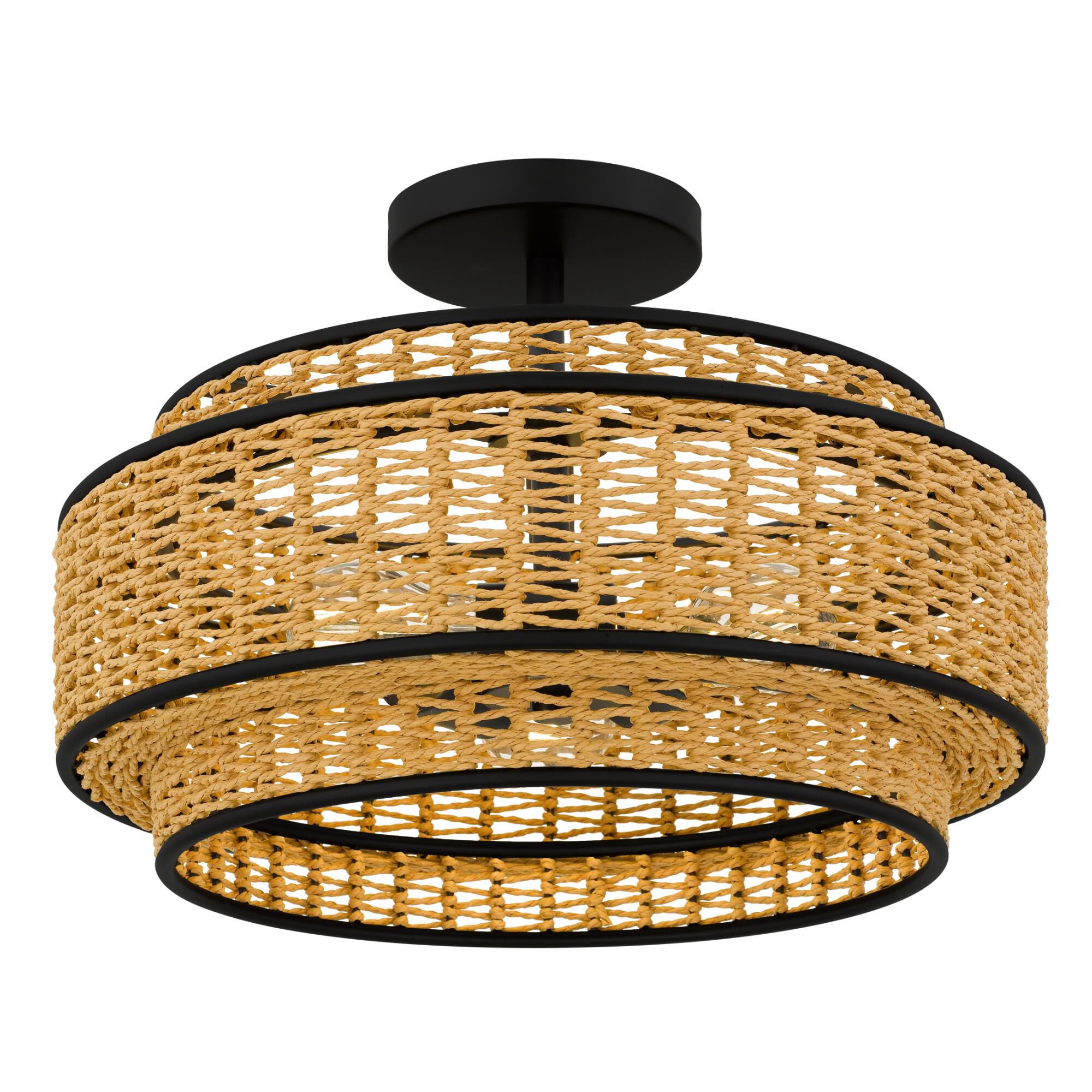 Teton 16 Inch Semi Flush Mount by Quoizel