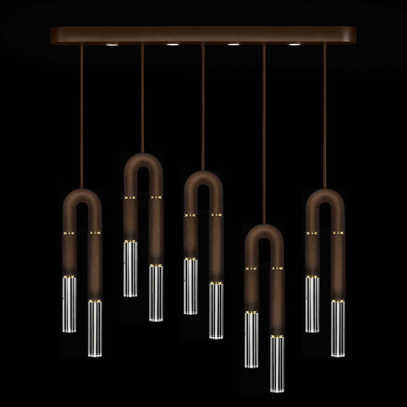 Antonia Linear Suspension Light by Fine Art Handcrafted Lighting