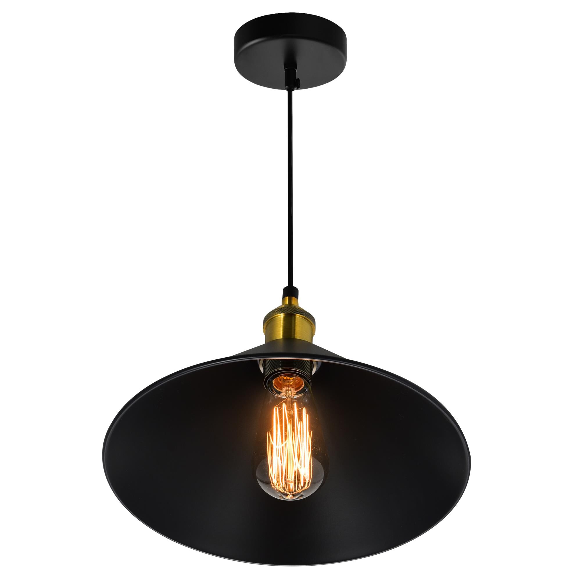 Shown in Black finish and Black shade