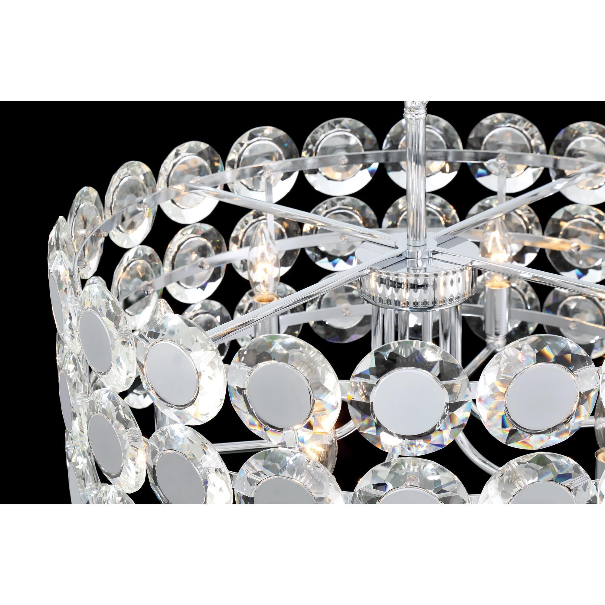 Shown in Chrome finish and K9 Crystal glass