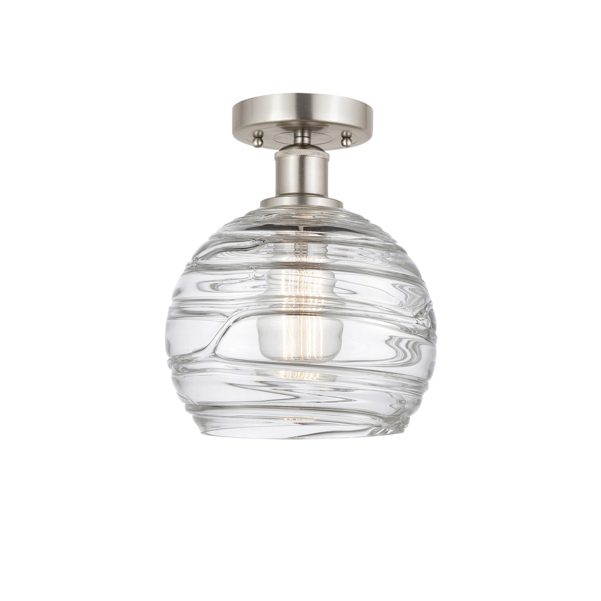 Bruno Marashlian Athens Deco Swirl 8 Inch 1 Light Semi Flush Mount by Innovations Lighting