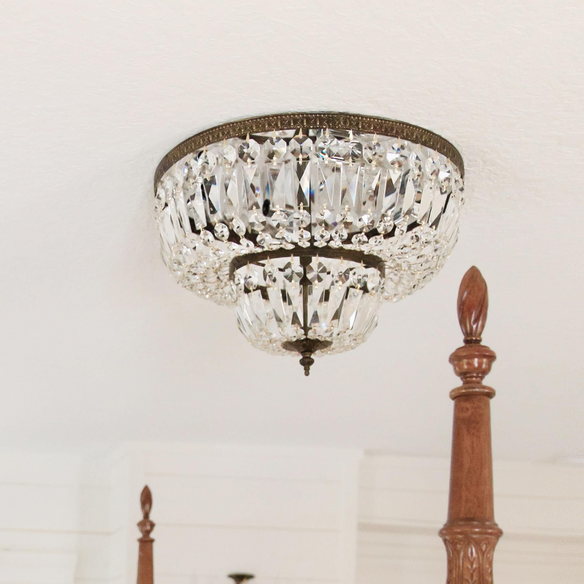 Ceiling Mount 16 Inch 3 Light Semi Flush Mount by Crystorama