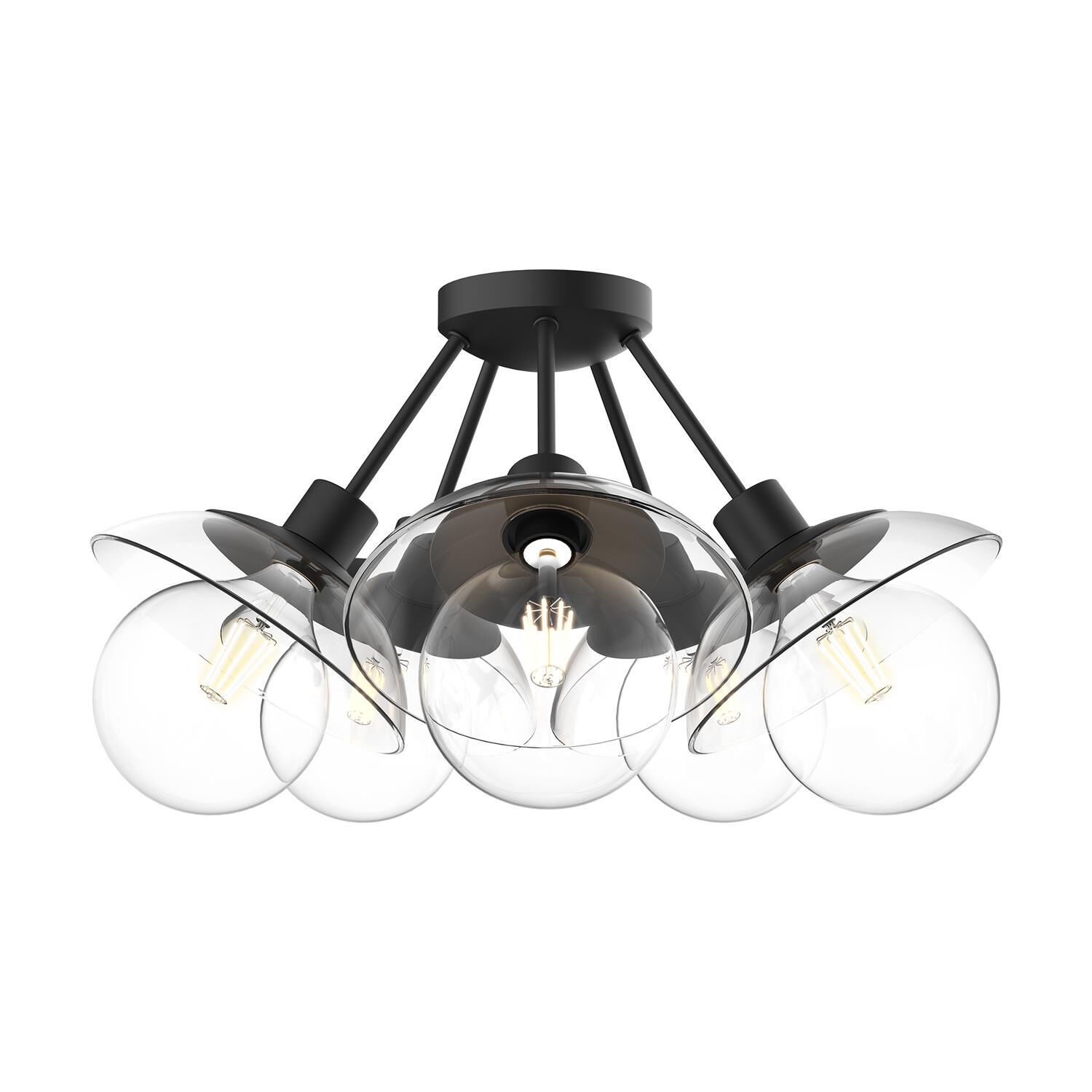 Francesca 5 Light Semi Flush Mount by Alora Mood