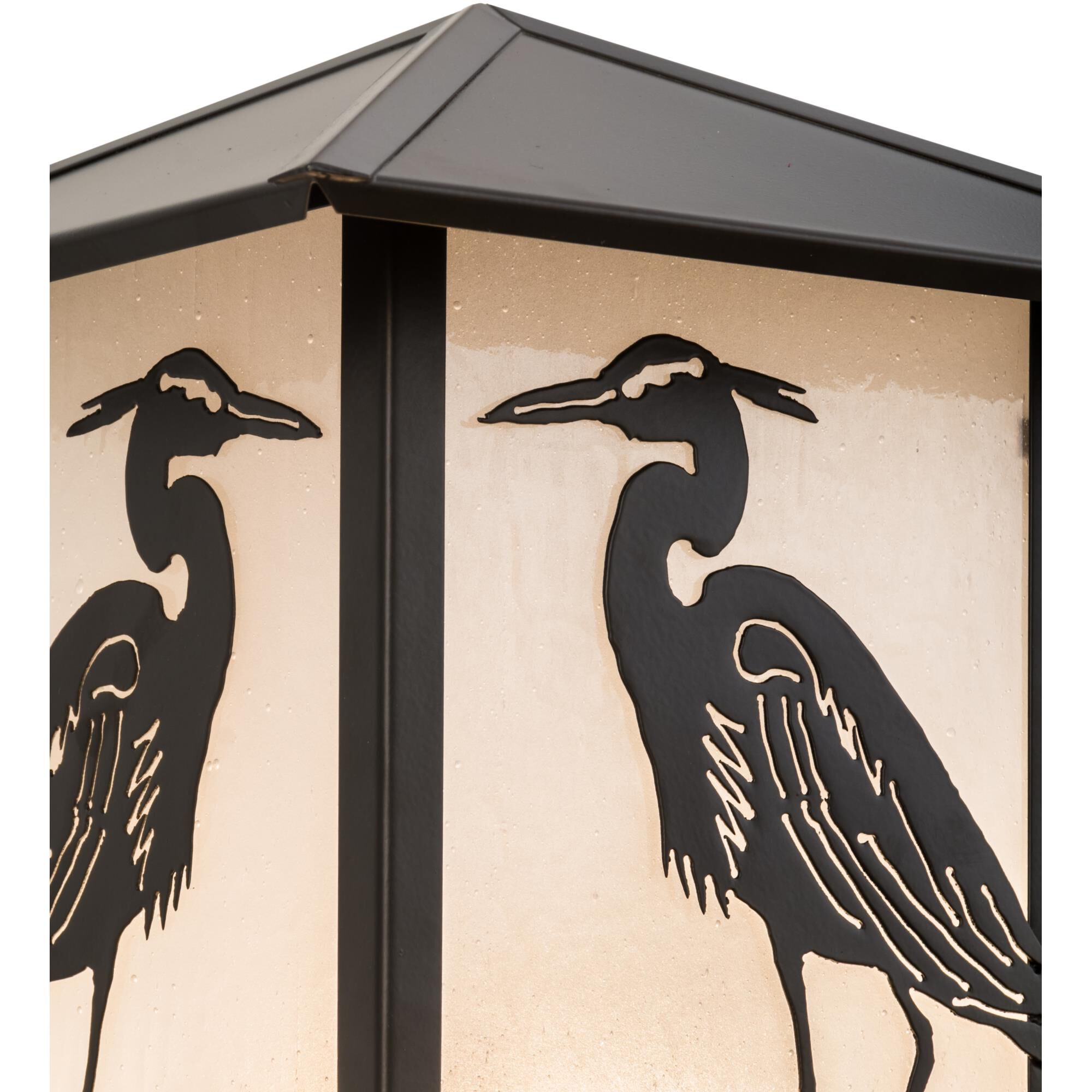 Heron 12 Inch Tall 2 Light Outdoor Pier Lamp by Meyda Lighting