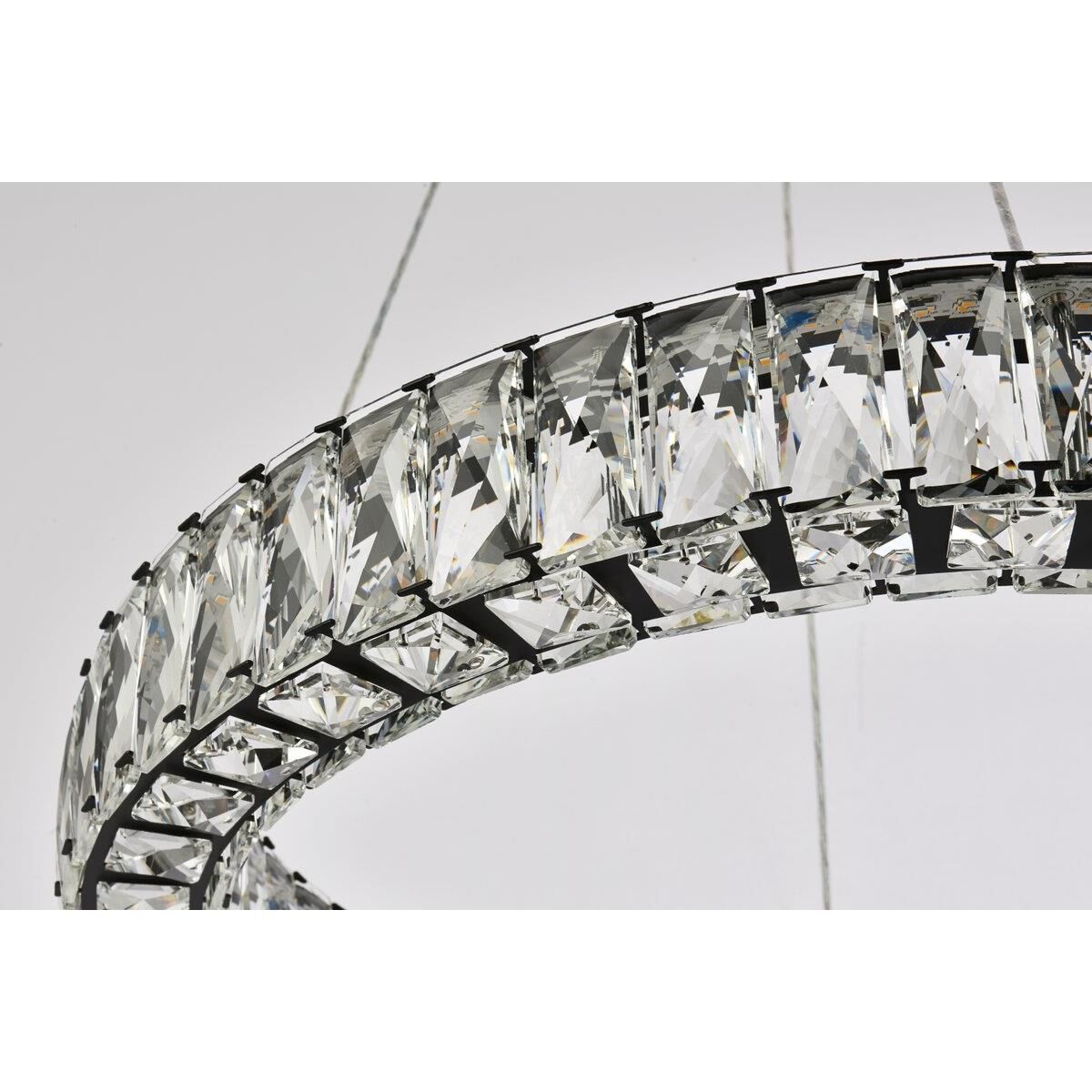 Shown in Black finish and Clear Royal Cut crystal