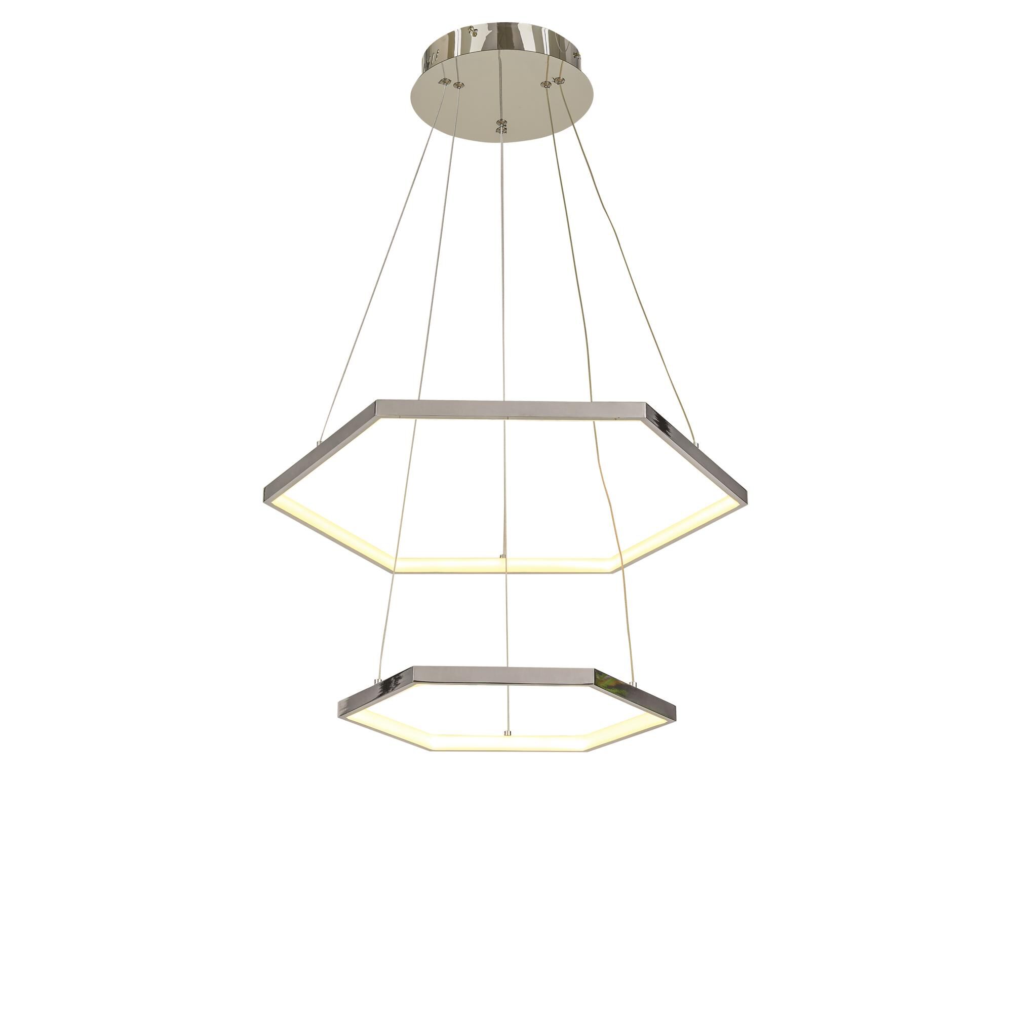 Senary 24 Inch 2 Light LED Chandelier by Thumprints
