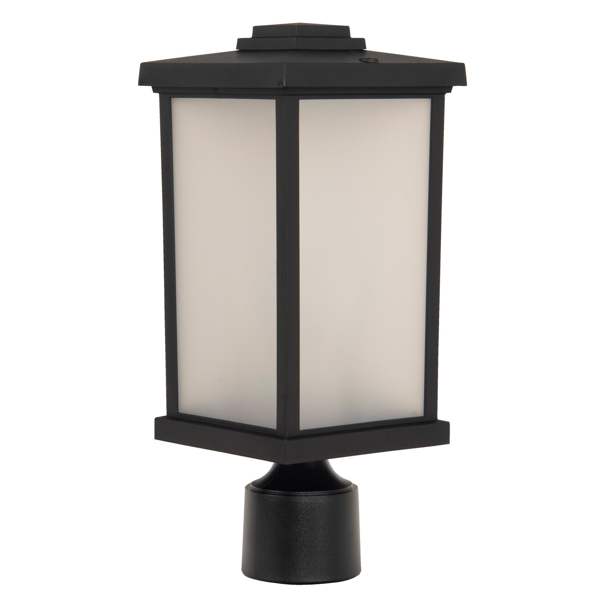Shown in Textured Matte Black finish and Frosted glass and Polycarbonate shade