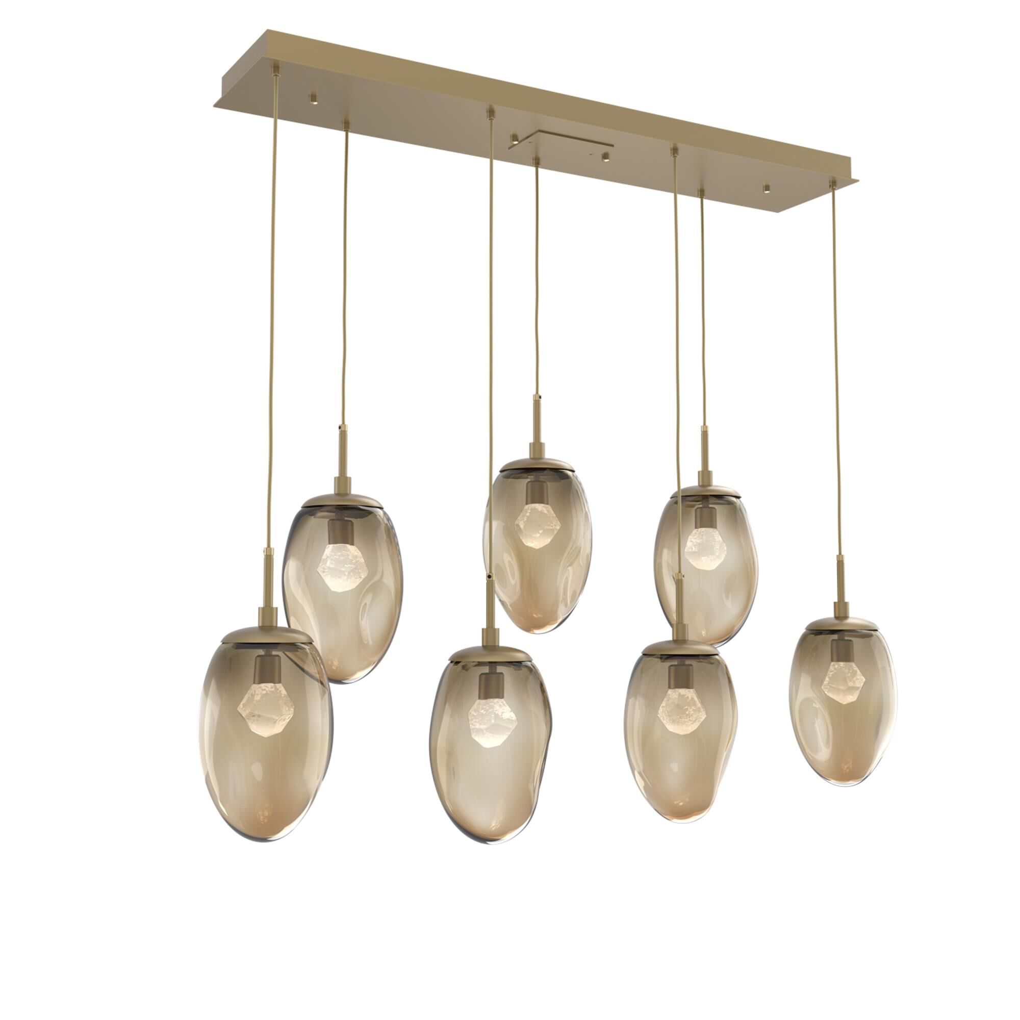 Shown in Gilded Brass finish and Zircon Inner Bronze Outer glass