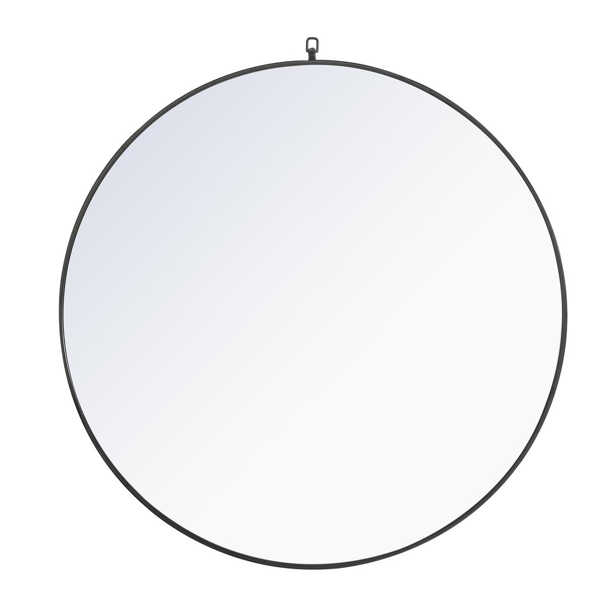 Shown in Black finish and Clear Mirror Beveled glass