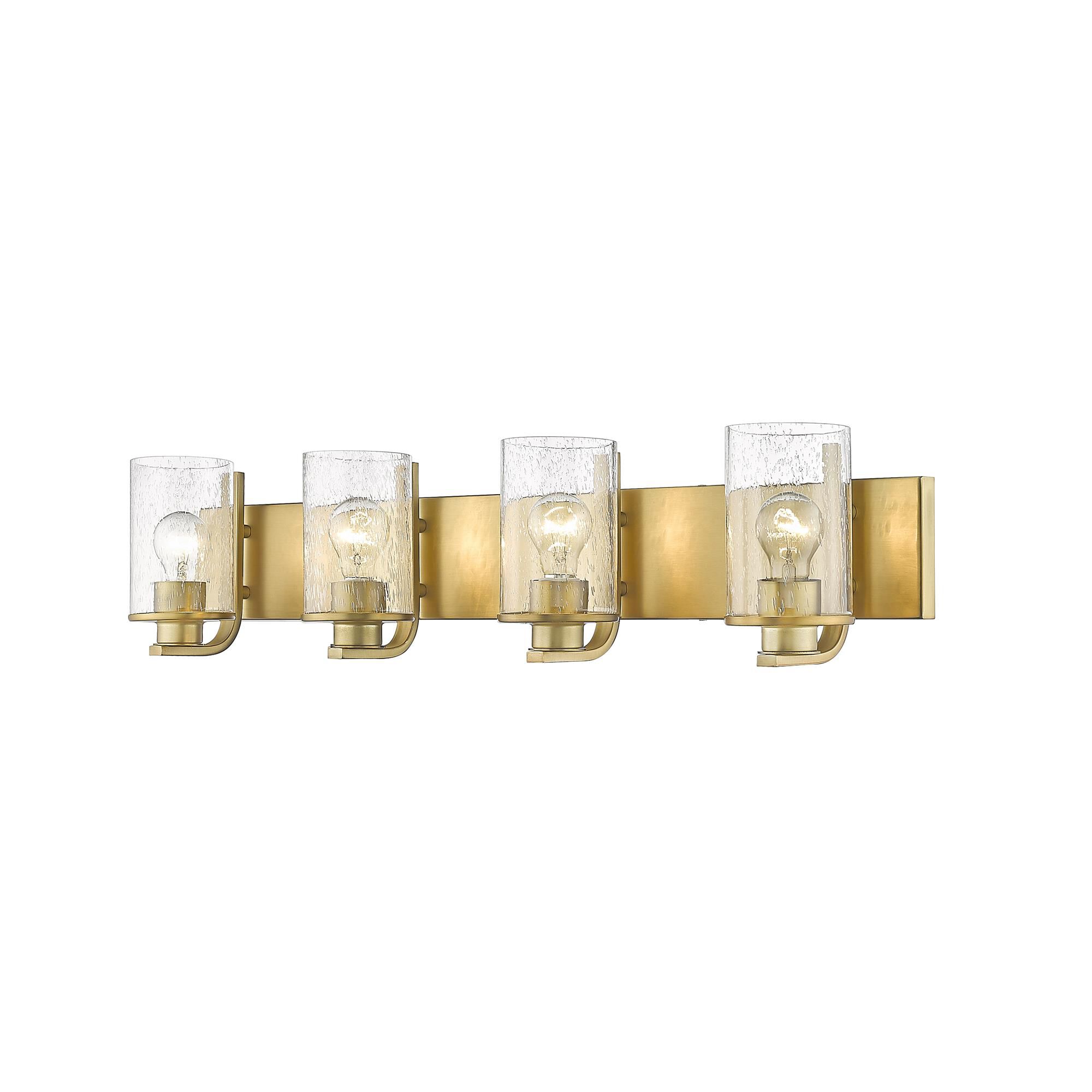 Shown in Olde Brass finish and Glass shade