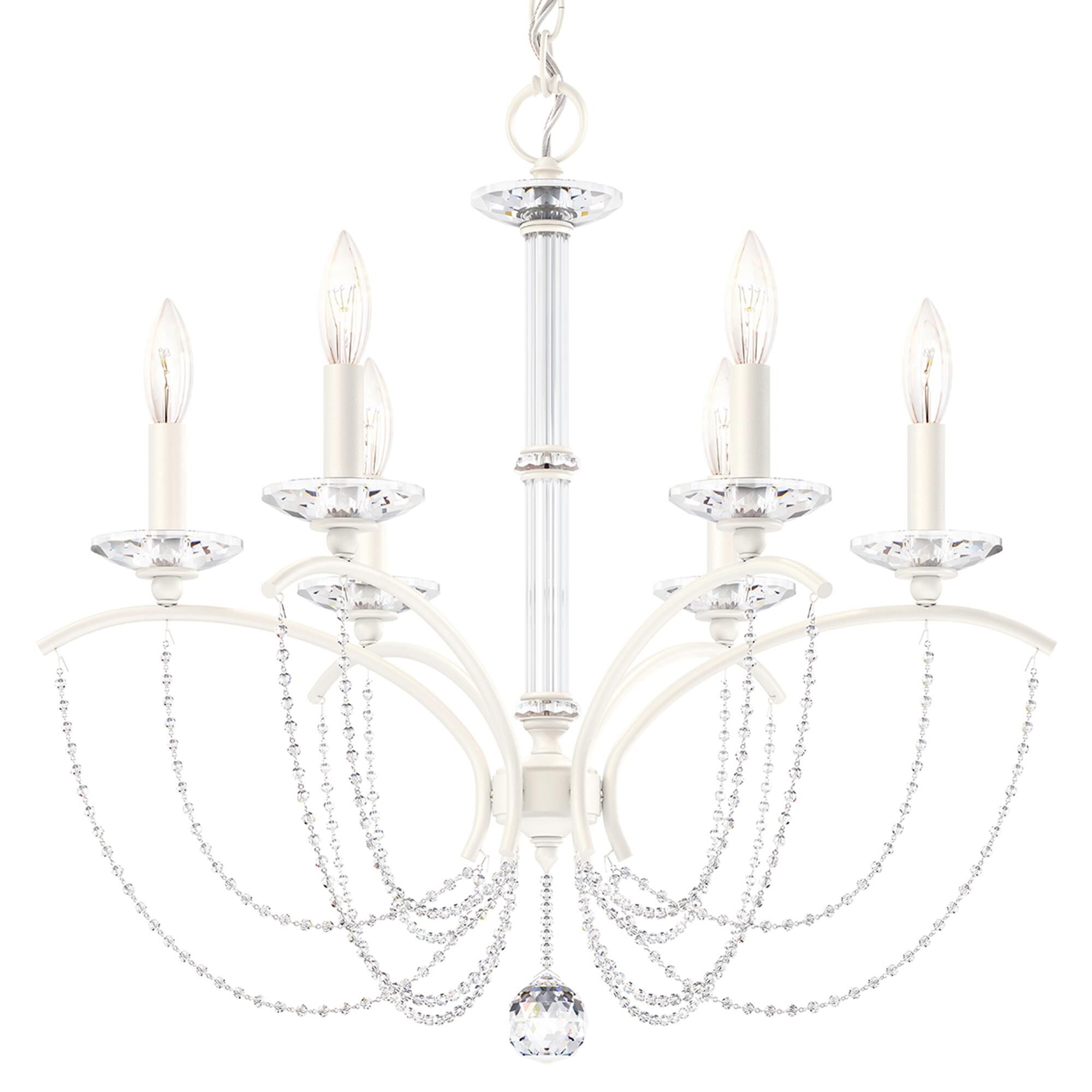 Shown in White finish and Clear Optic crystal