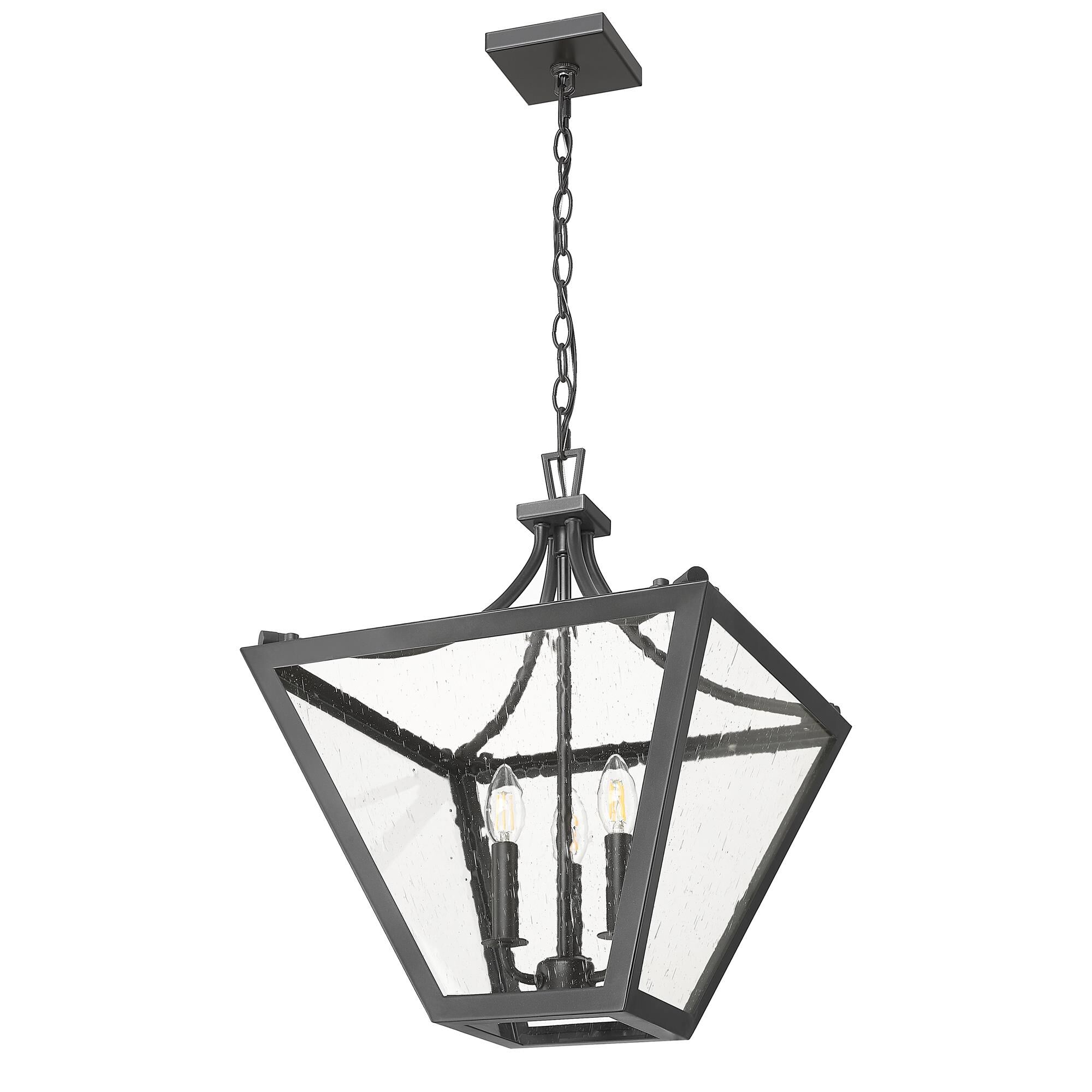 Shown in Iron Ore finish and Clear Seedy glass
