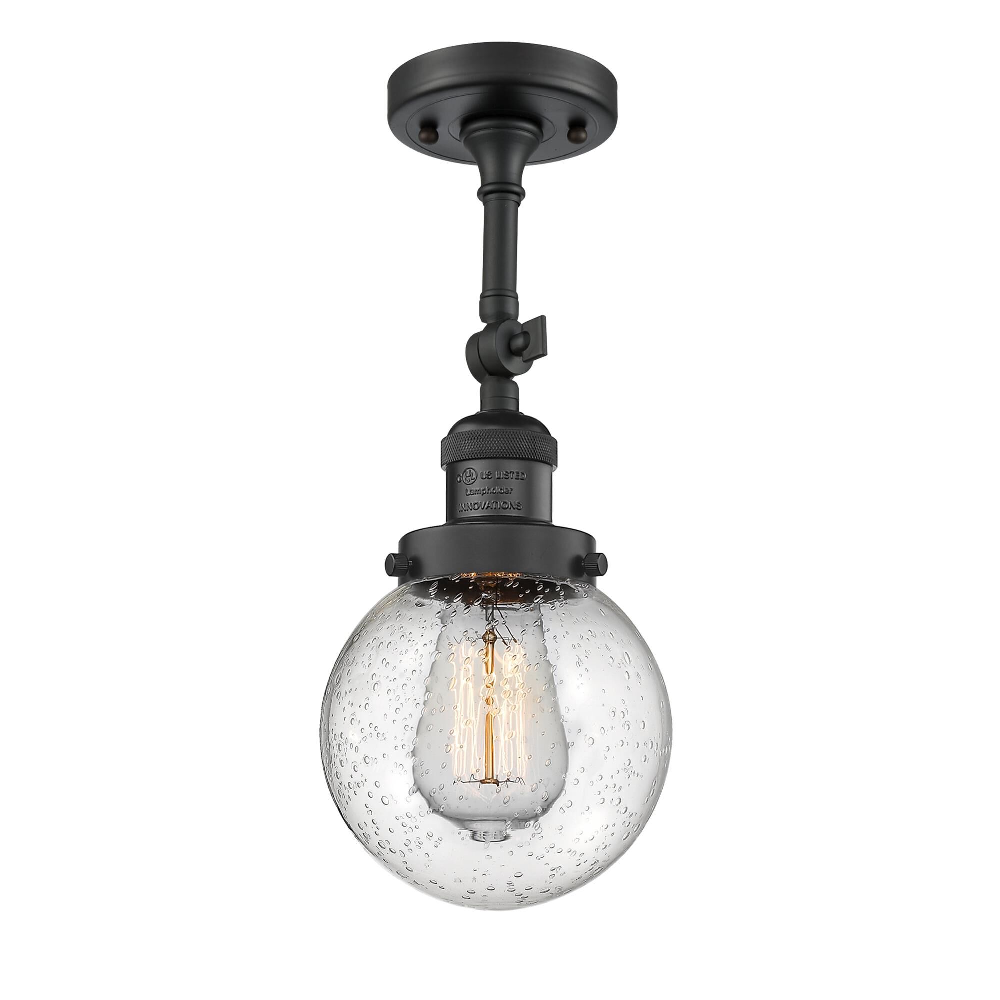Shown in Matte Black finish and Seedy glass and No Accent accent
